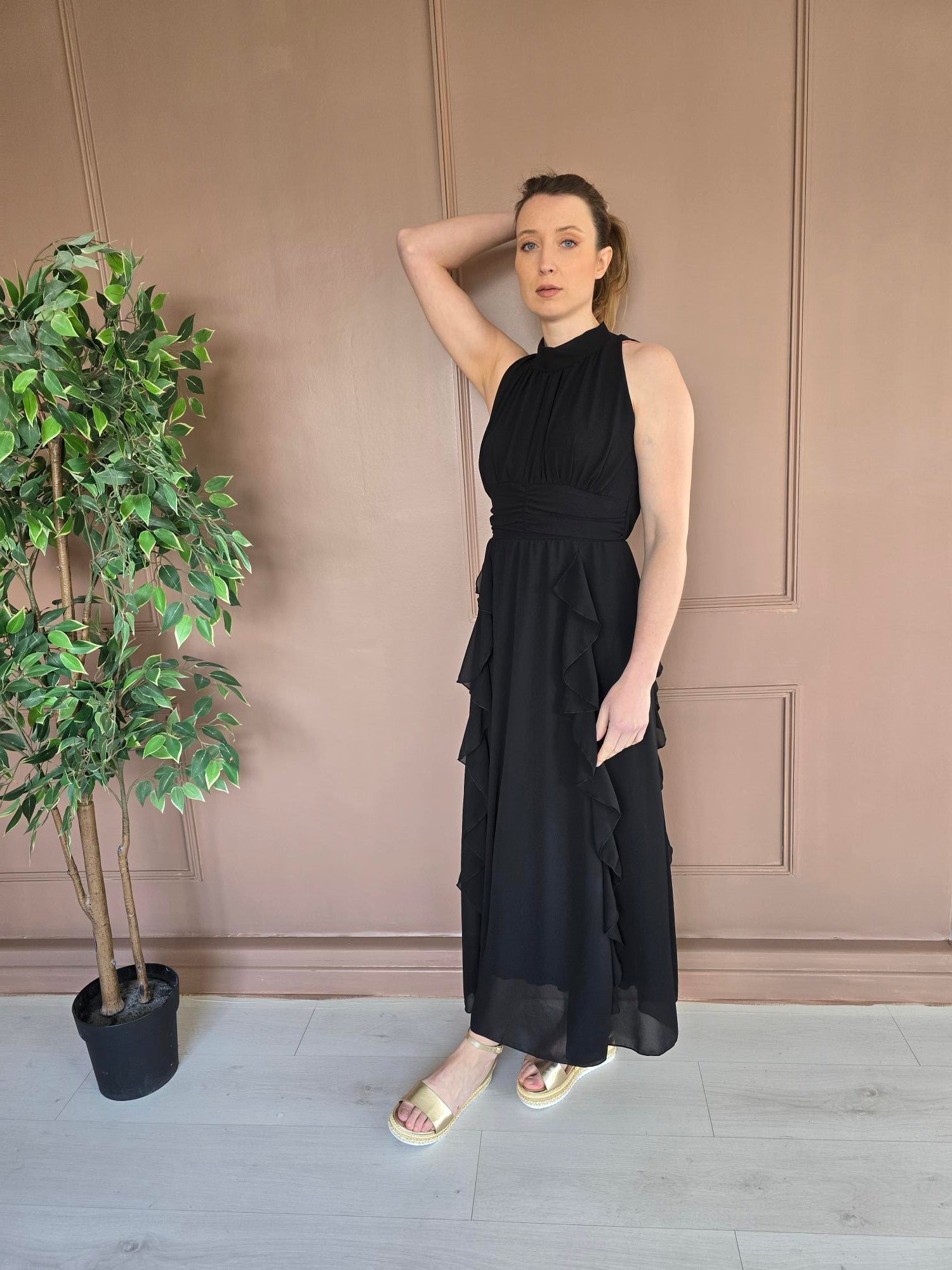 Robe longue multicolore détail – La Chica