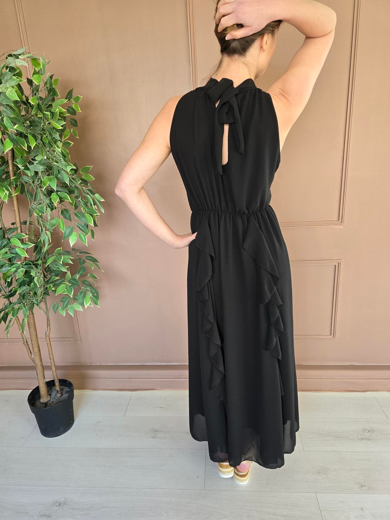 Robe longue multicolore détail – La Chica