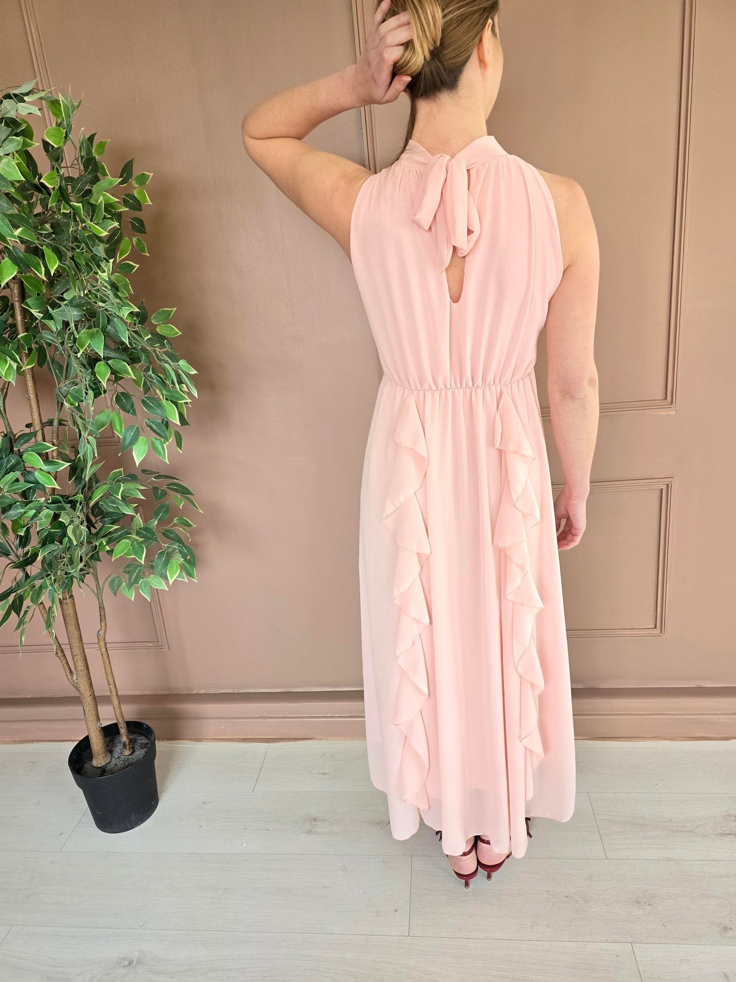 Robe longue multicolore détail – La Chica