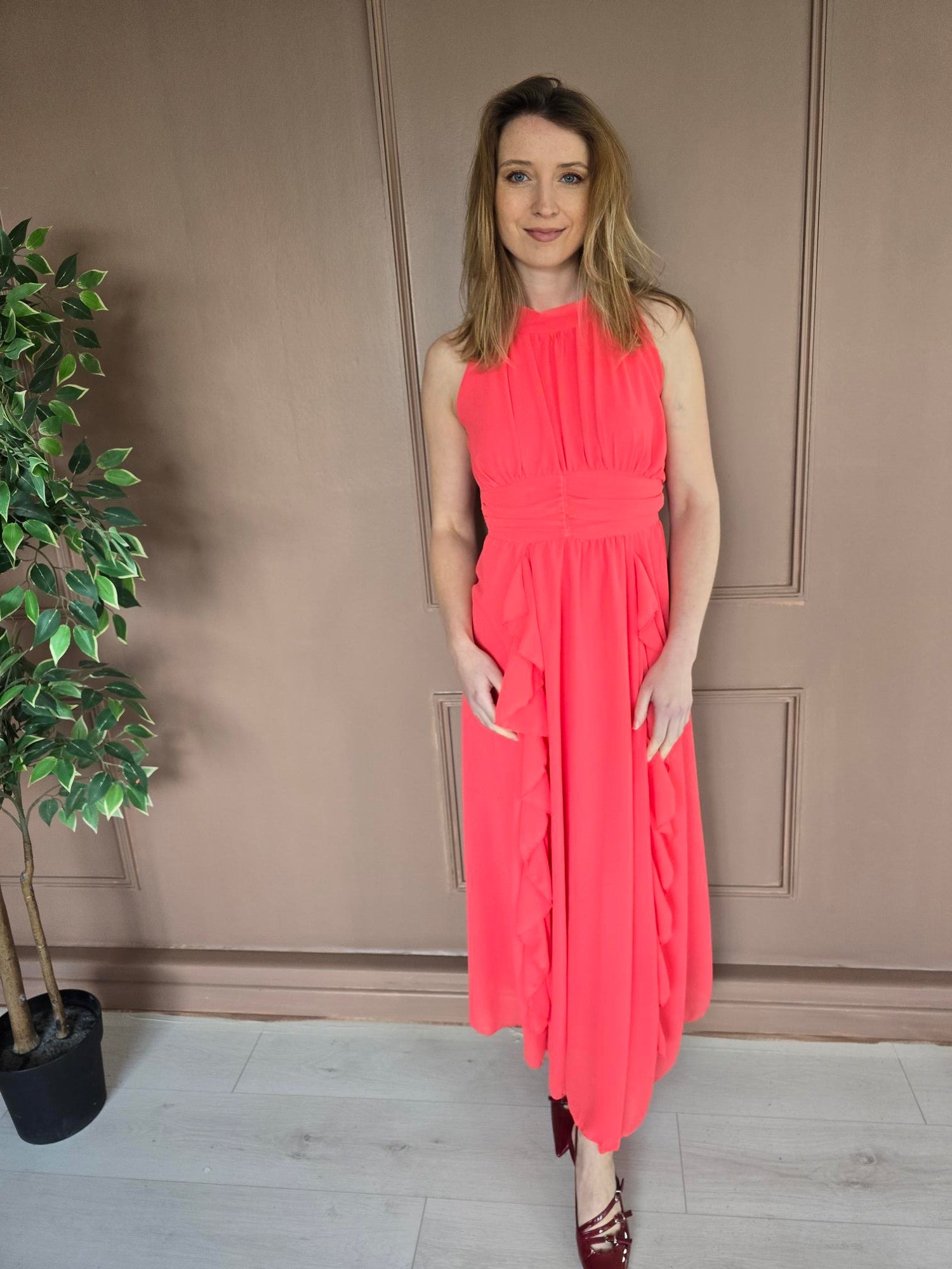 Robe longue multicolore détail – La Chica