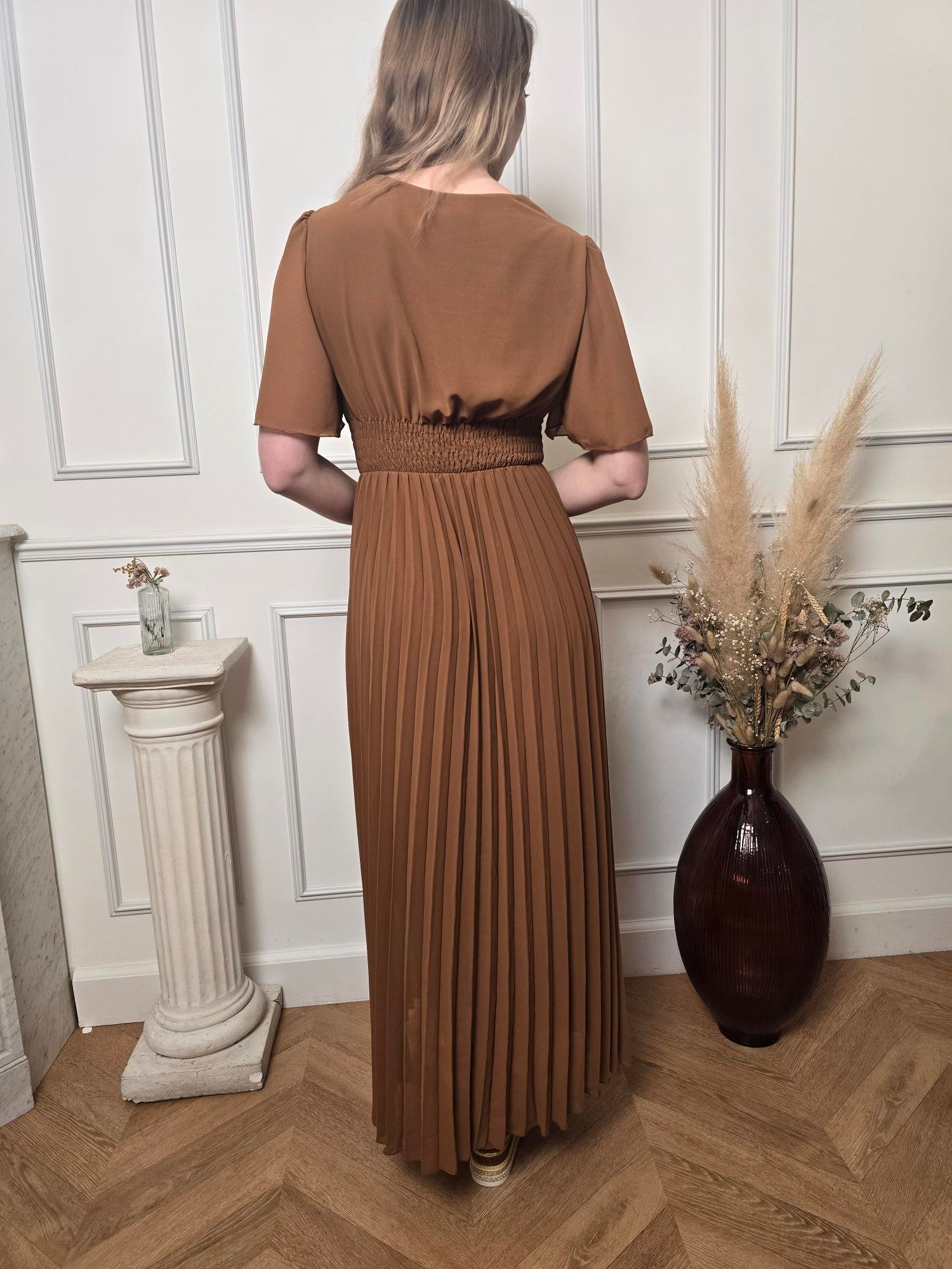 Robe longue camel détail – La Chica