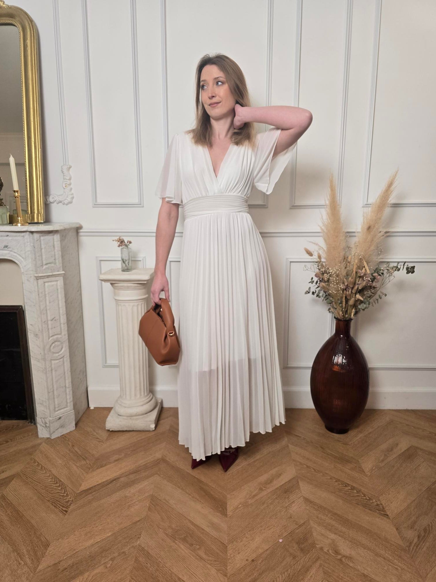 Robe longue blanc ivoire femme – La Chica