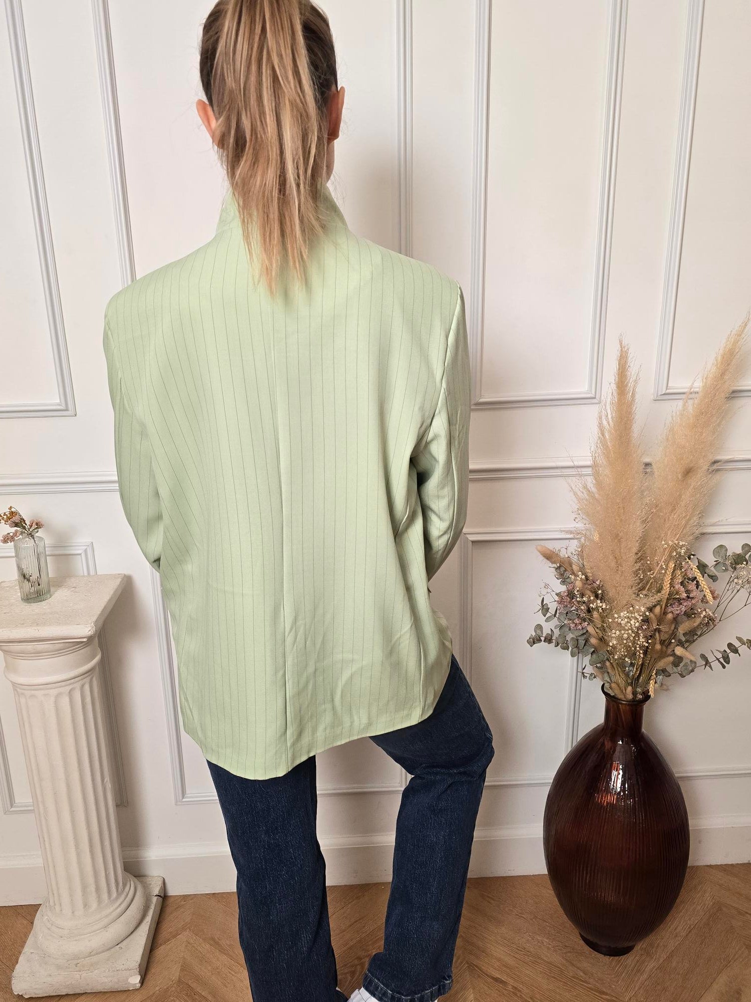 Blazer vert détail – La Chica