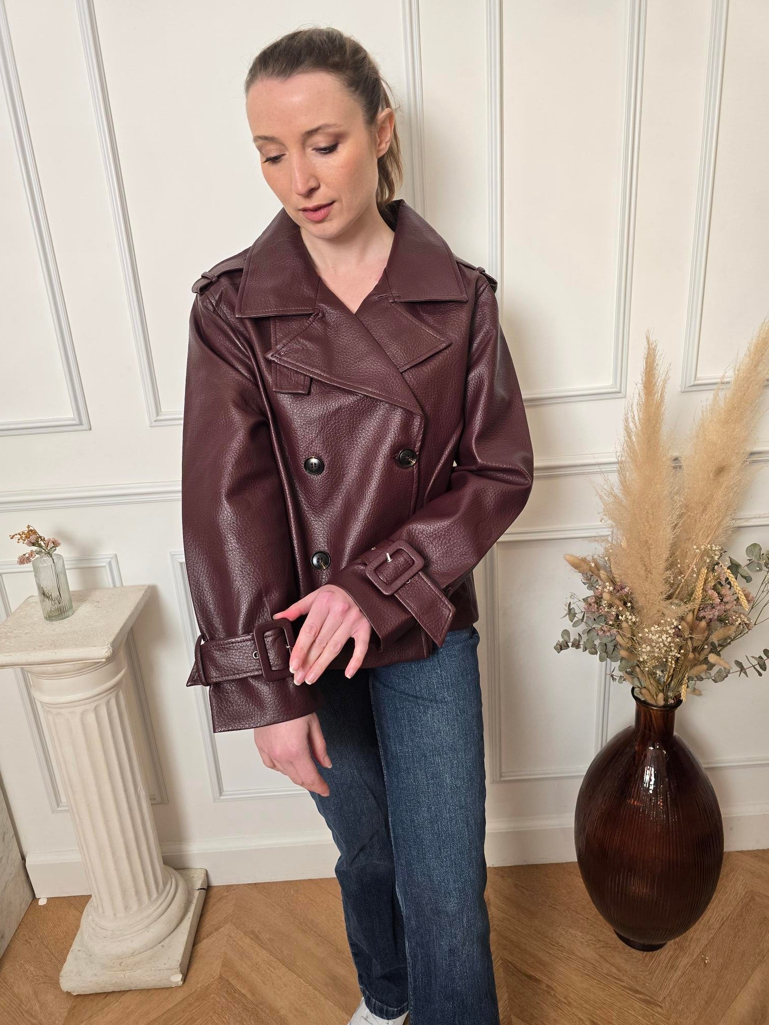 Veste bordeaux détail – La Chica