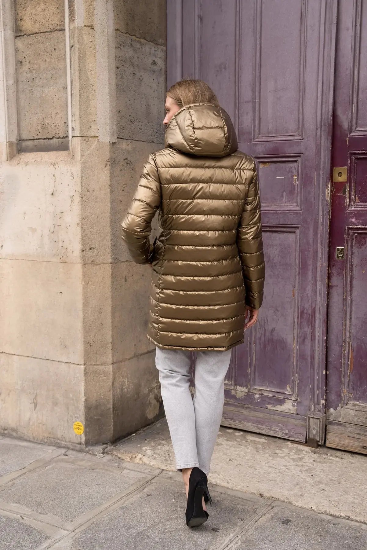 DOUDOUNE LONGUE MATELASSEE LAURA JO CAMEL La Chica