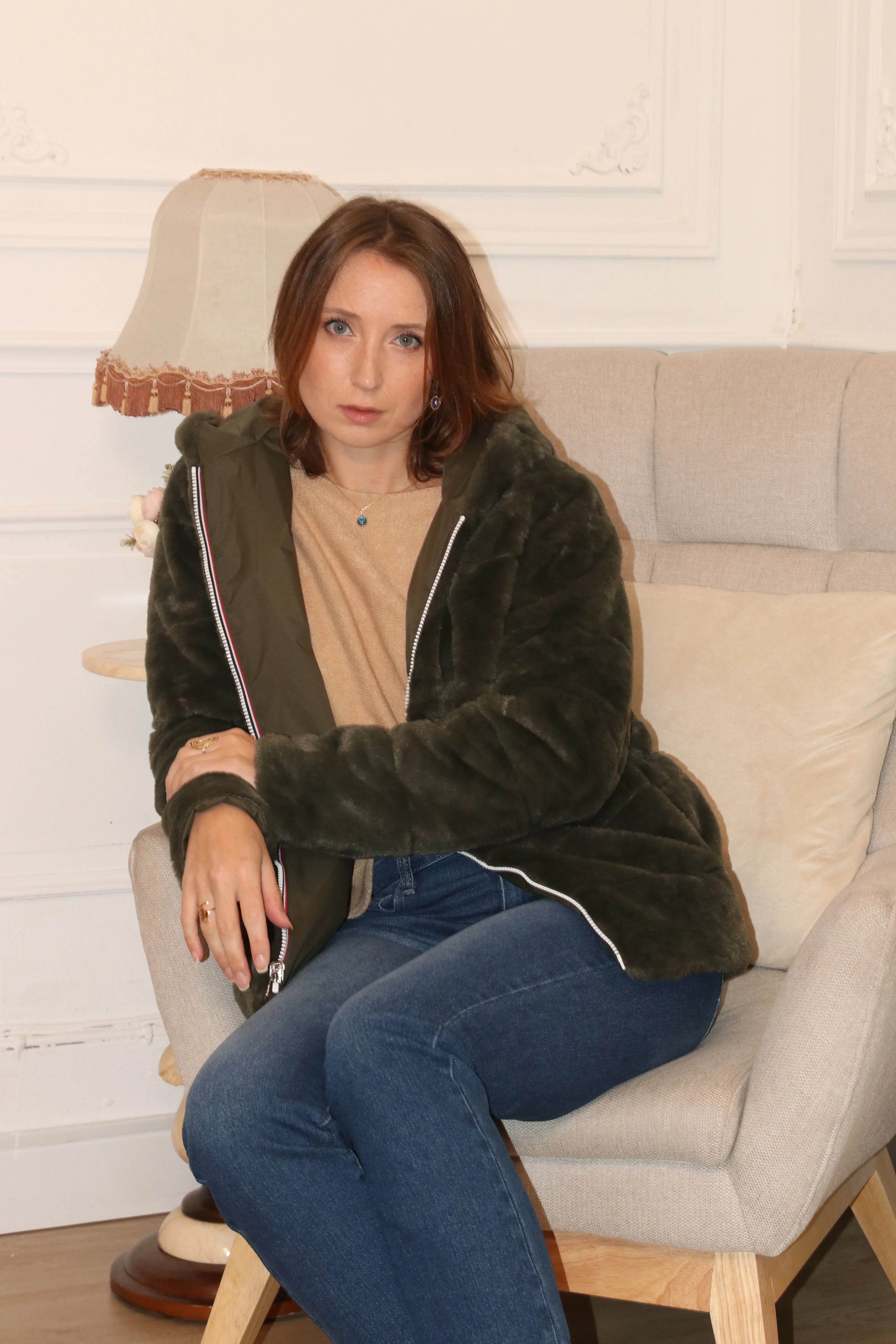 IMPERMEABLE COURT FOURRE (MATELASSE) LAURA JO La Chica