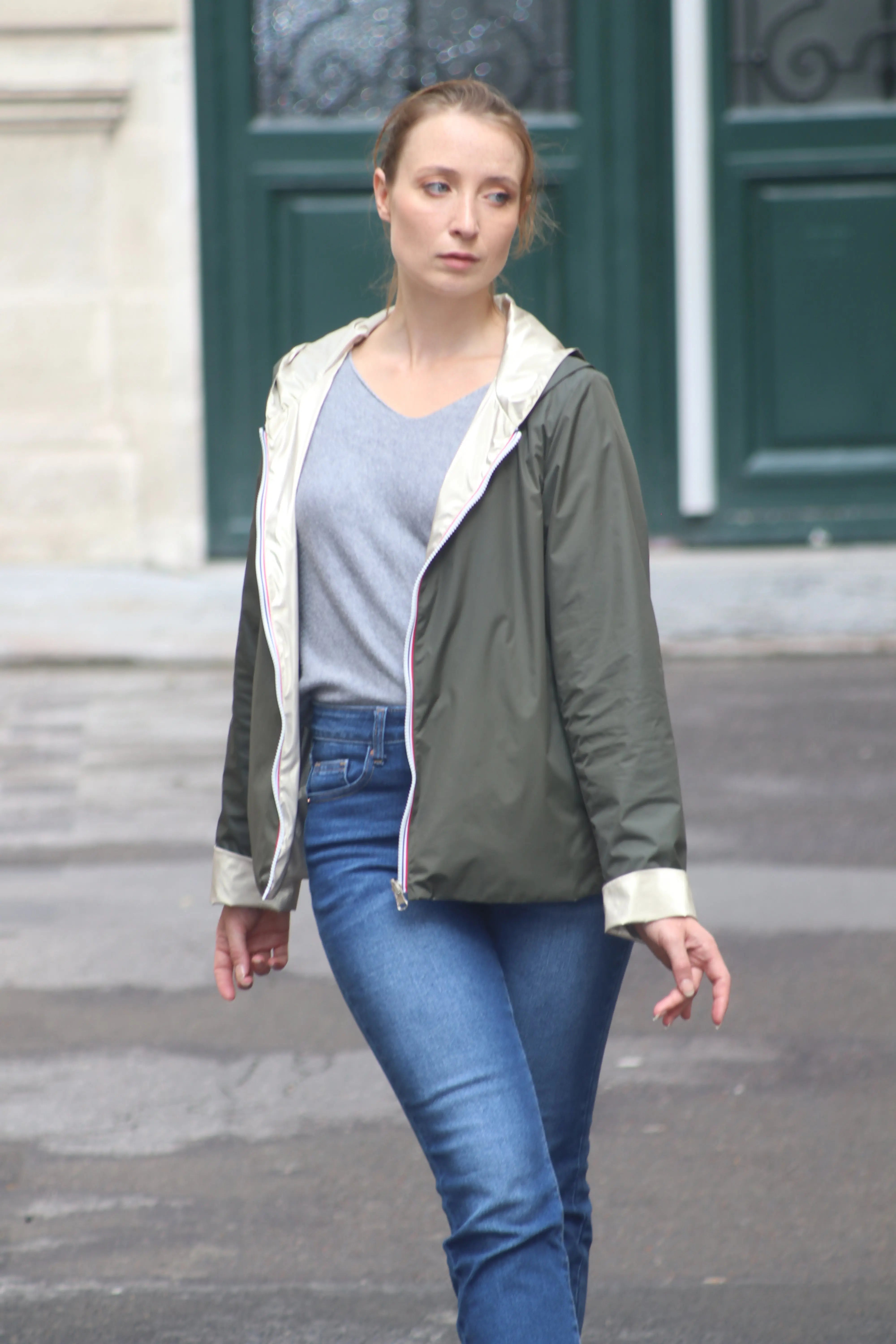 IMPERMEABLE COURT LEGER REVERSIBLE LAURA JO La Chica