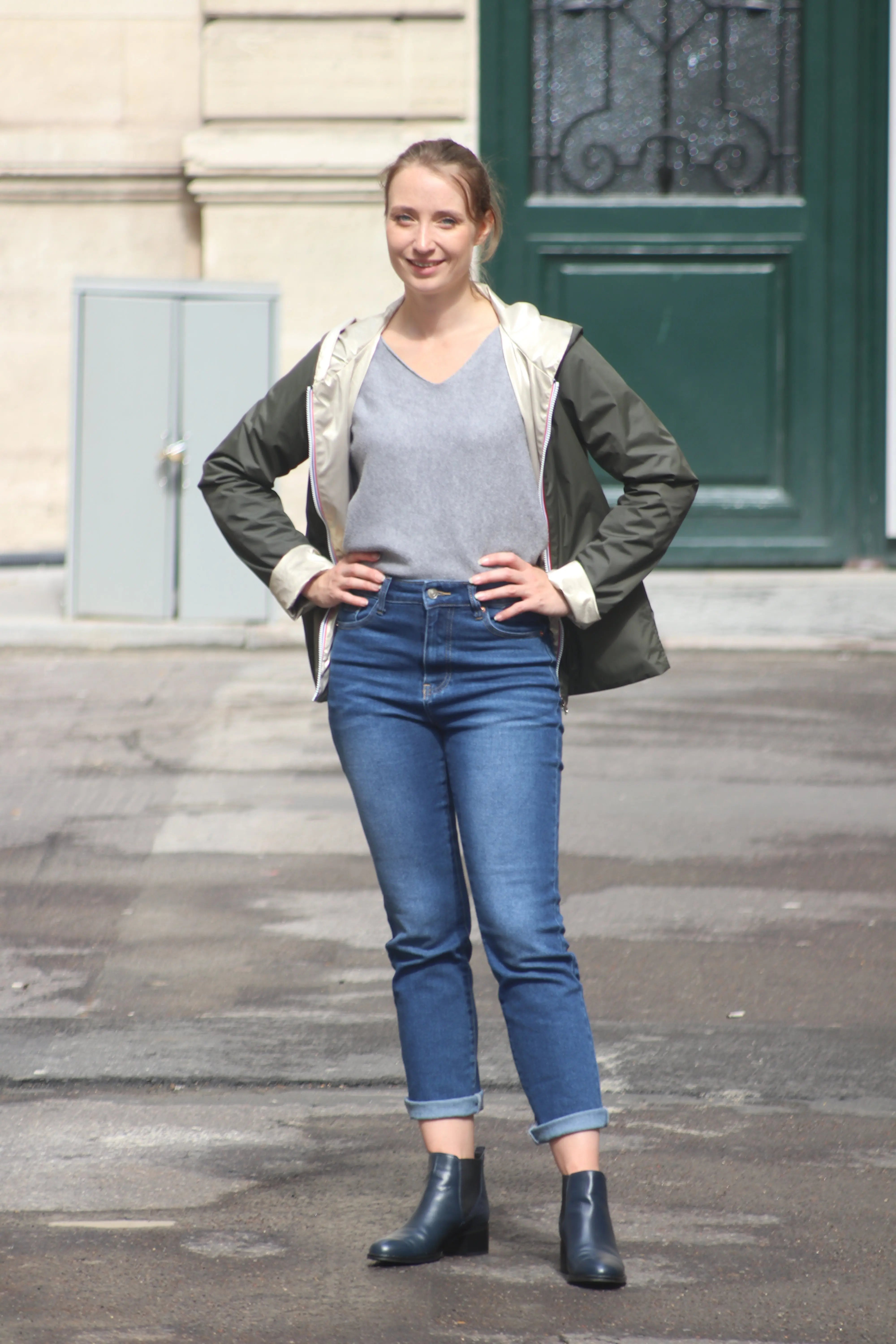 IMPERMEABLE COURT LEGER REVERSIBLE LAURA JO La Chica