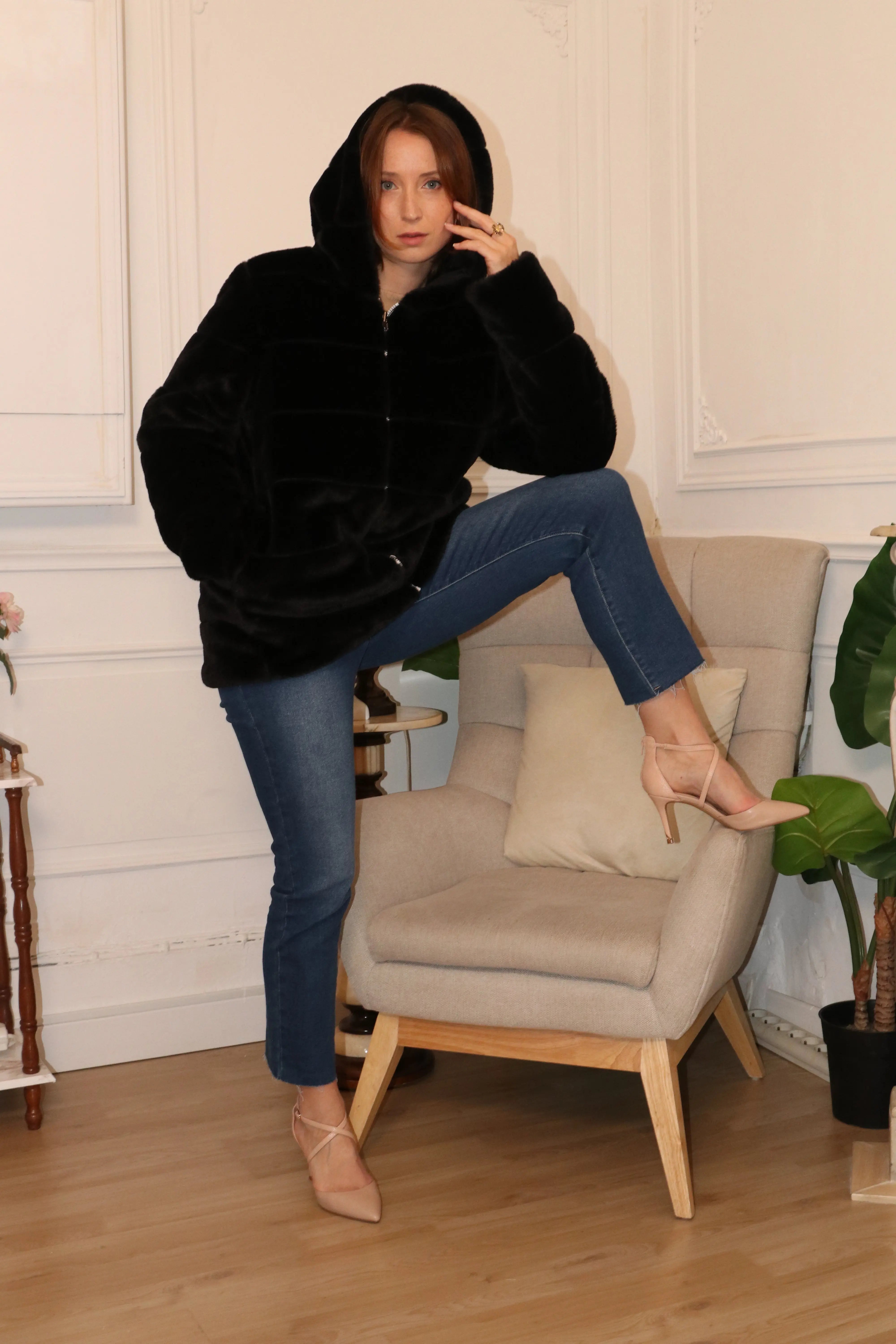 IMPERMEABLE COURT REVERSIBLE FOURRE LAURA JO (MATELASSEE) La Chica