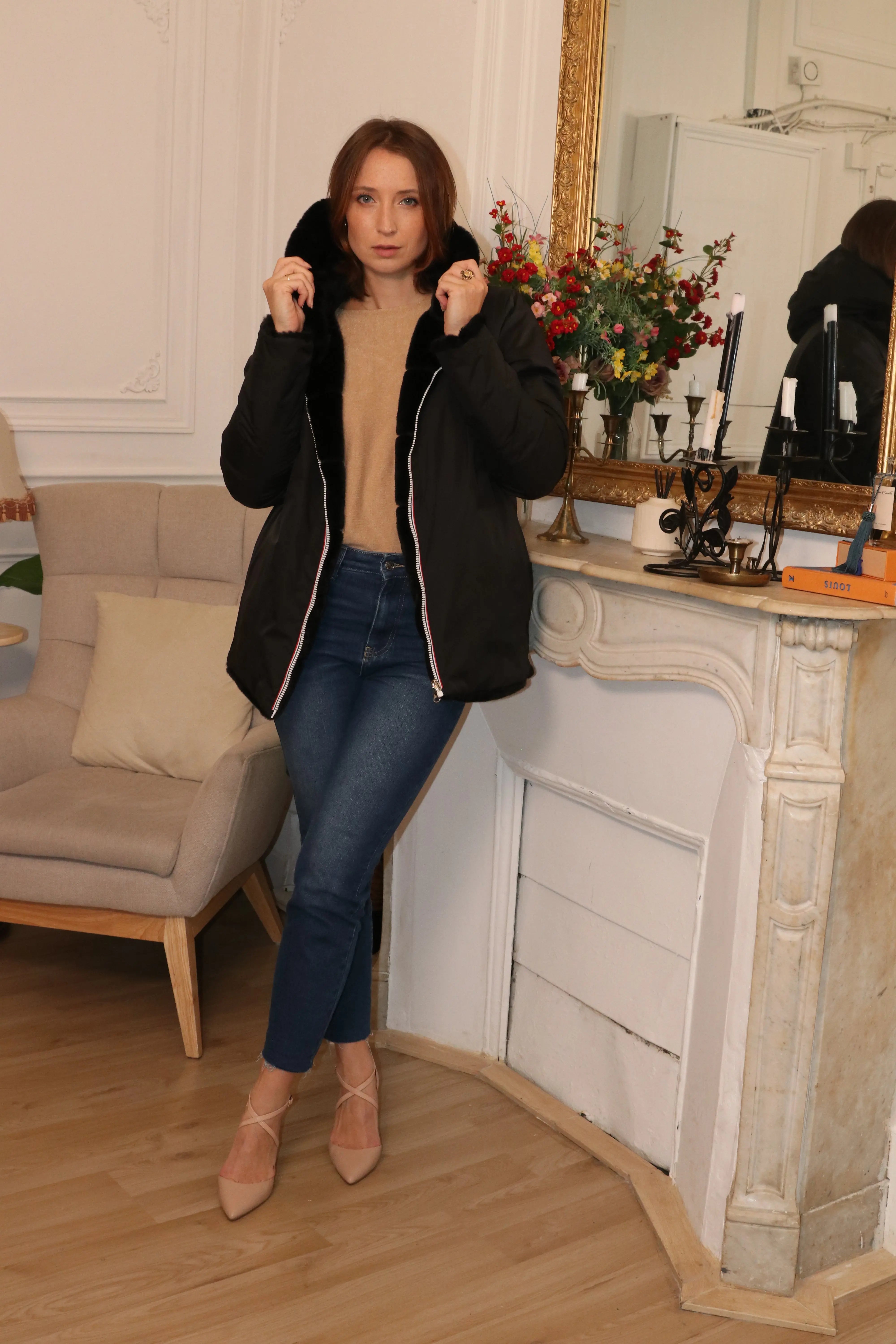 IMPERMEABLE COURT REVERSIBLE FOURRE LAURA JO (MATELASSEE) La Chica