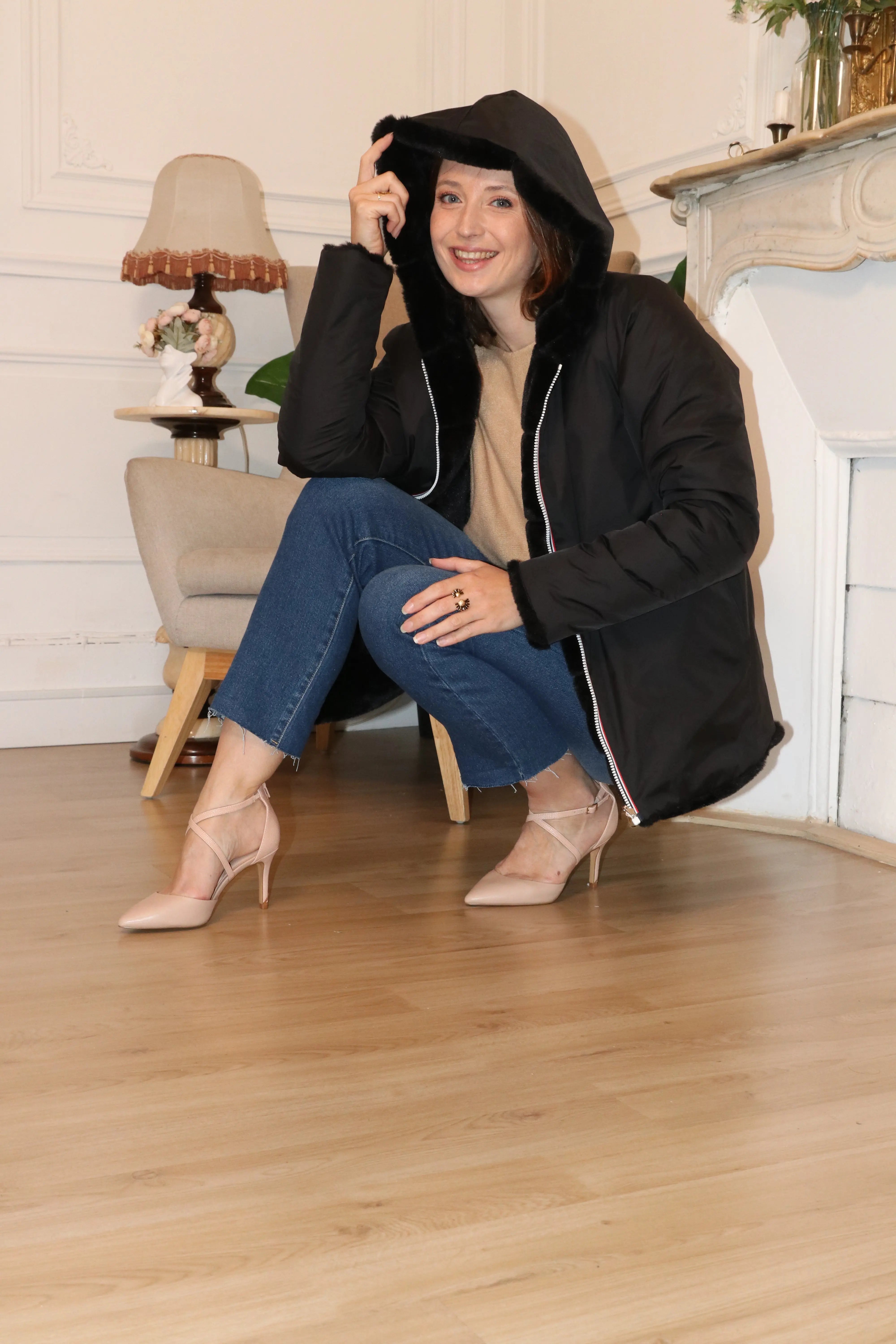 IMPERMEABLE COURT REVERSIBLE FOURRE LAURA JO (MATELASSEE) La Chica