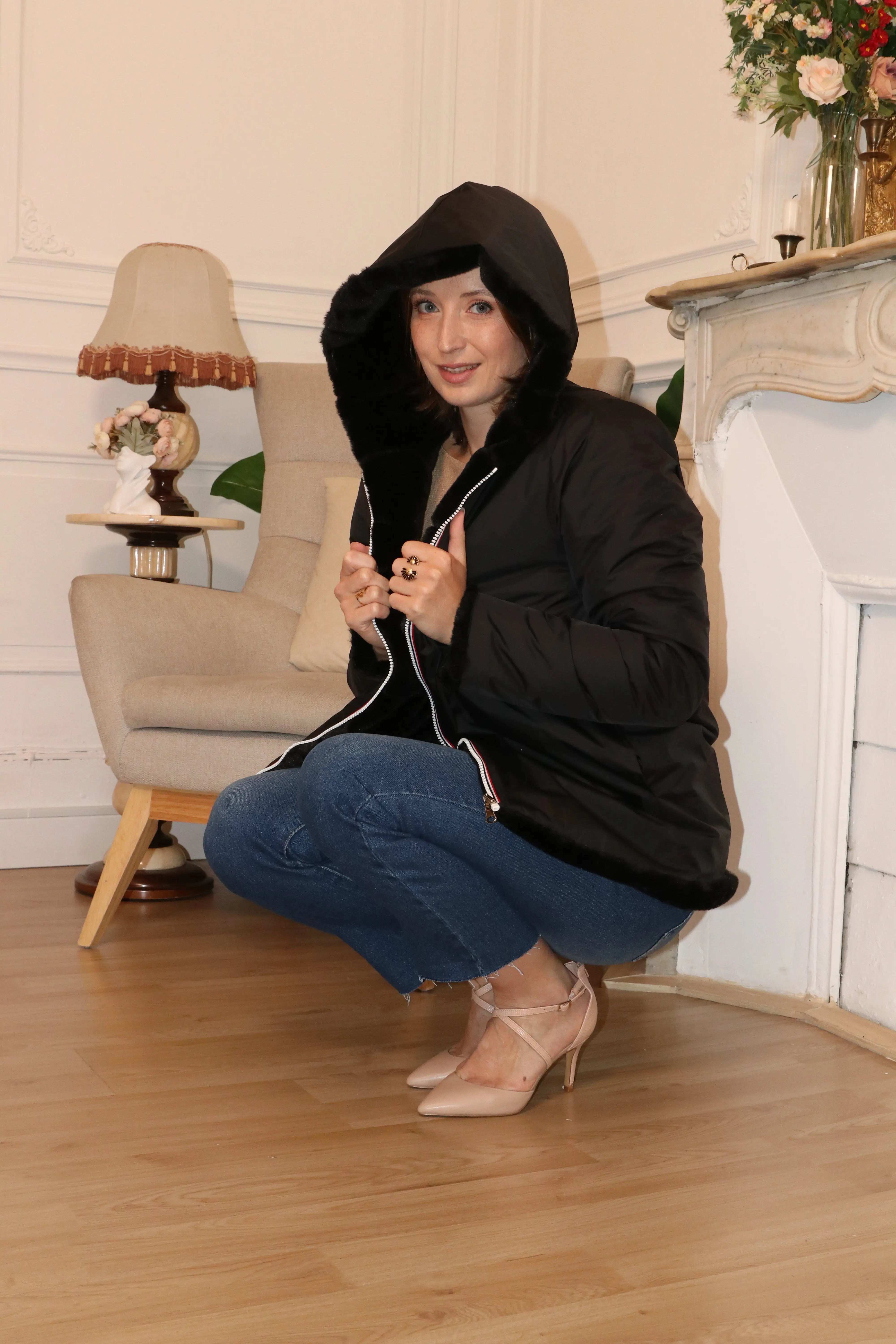 IMPERMEABLE COURT REVERSIBLE FOURRE LAURA JO (MATELASSEE) La Chica