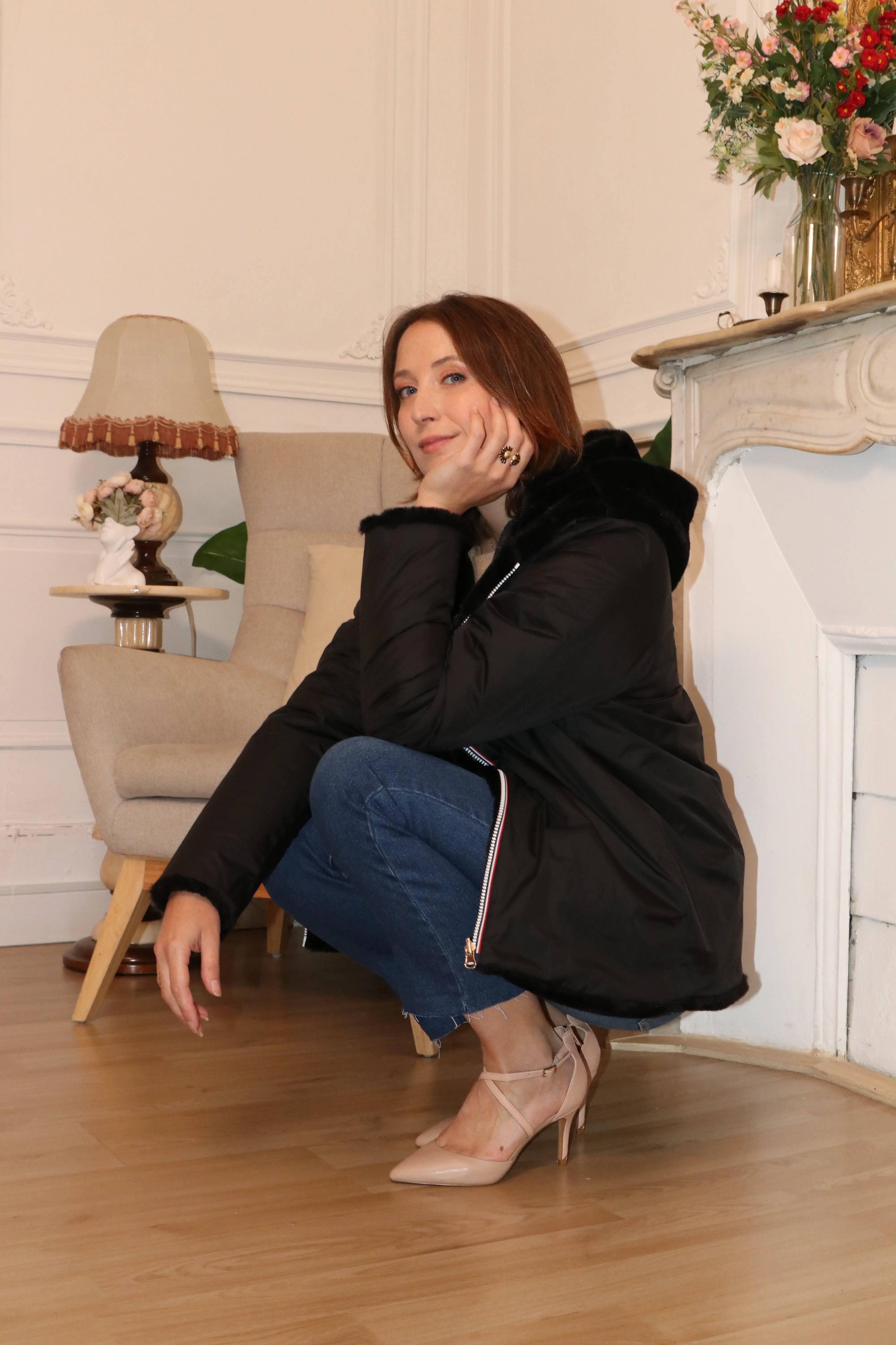 IMPERMEABLE COURT REVERSIBLE FOURRE LAURA JO (MATELASSEE) La Chica