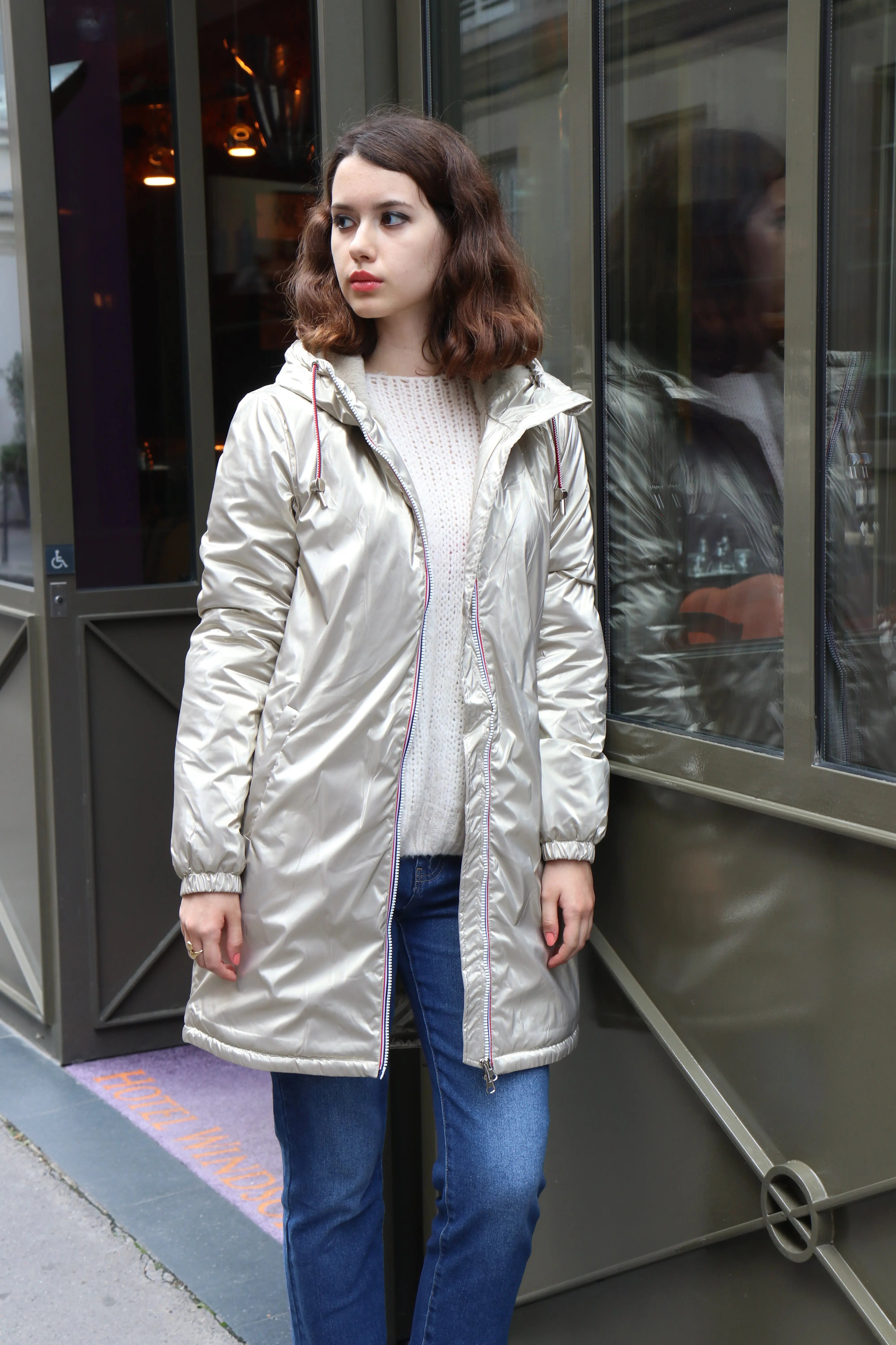 IMPERMEABLE LONG FOURRE AVEC CORDONS La Chica