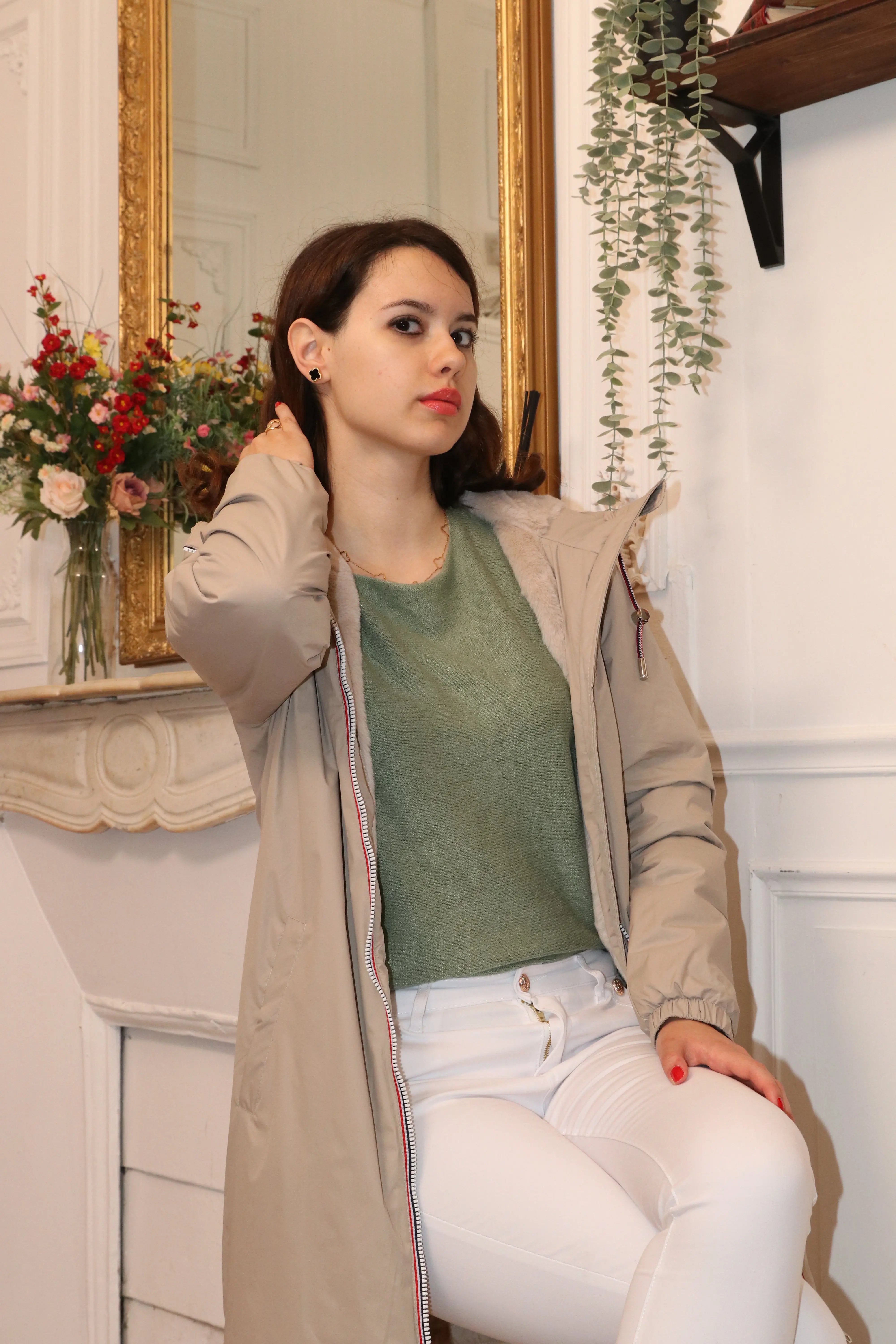 IMPERMEABLE LONG FOURRE LAURA JO La Chica
