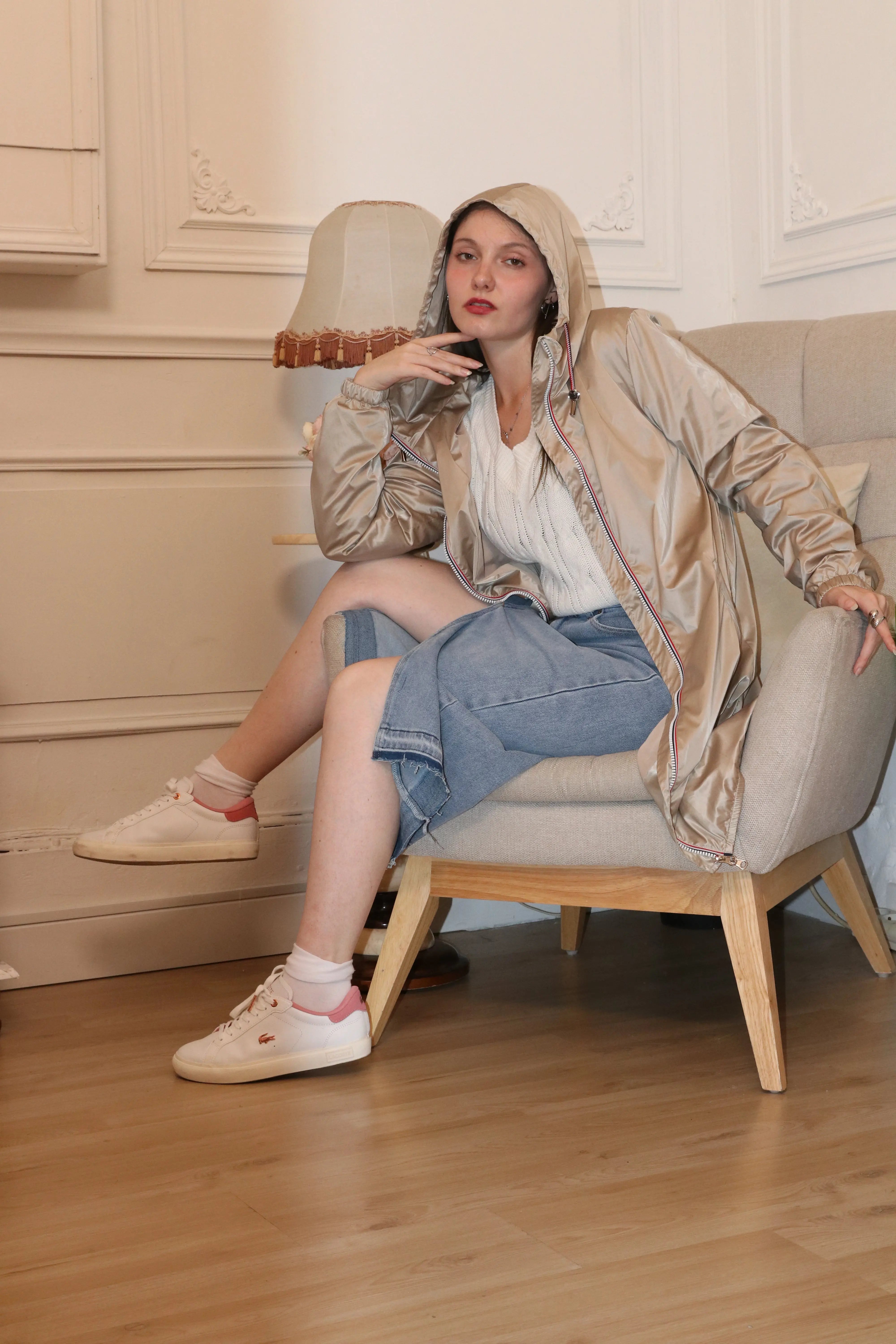 IMPERMEABLE LONG LEGER LAURA JO DORE SABLE La Chica
