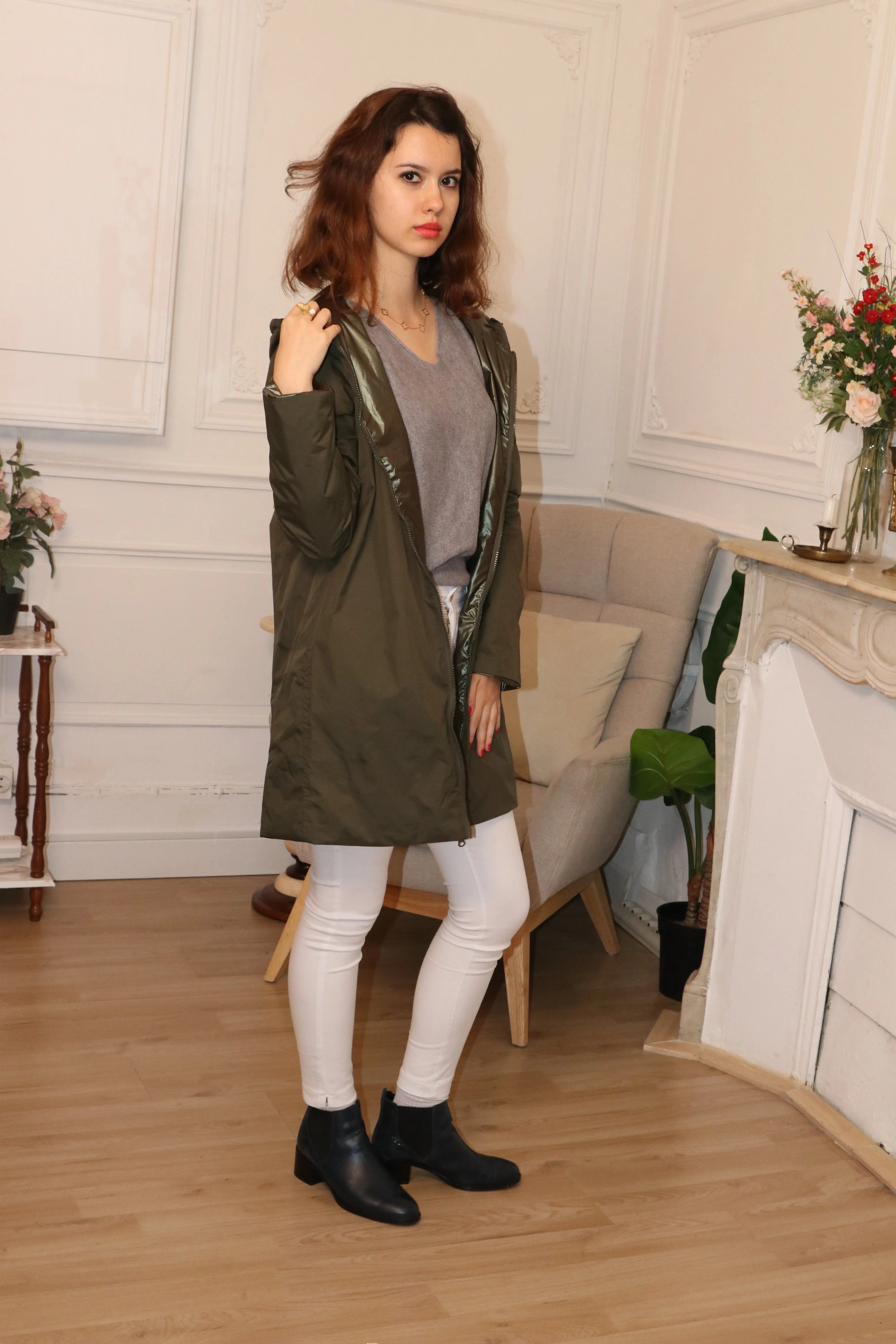 IMPERMEABLE LONG MI SAISON REVERSIBLE LAURA JO La Chica