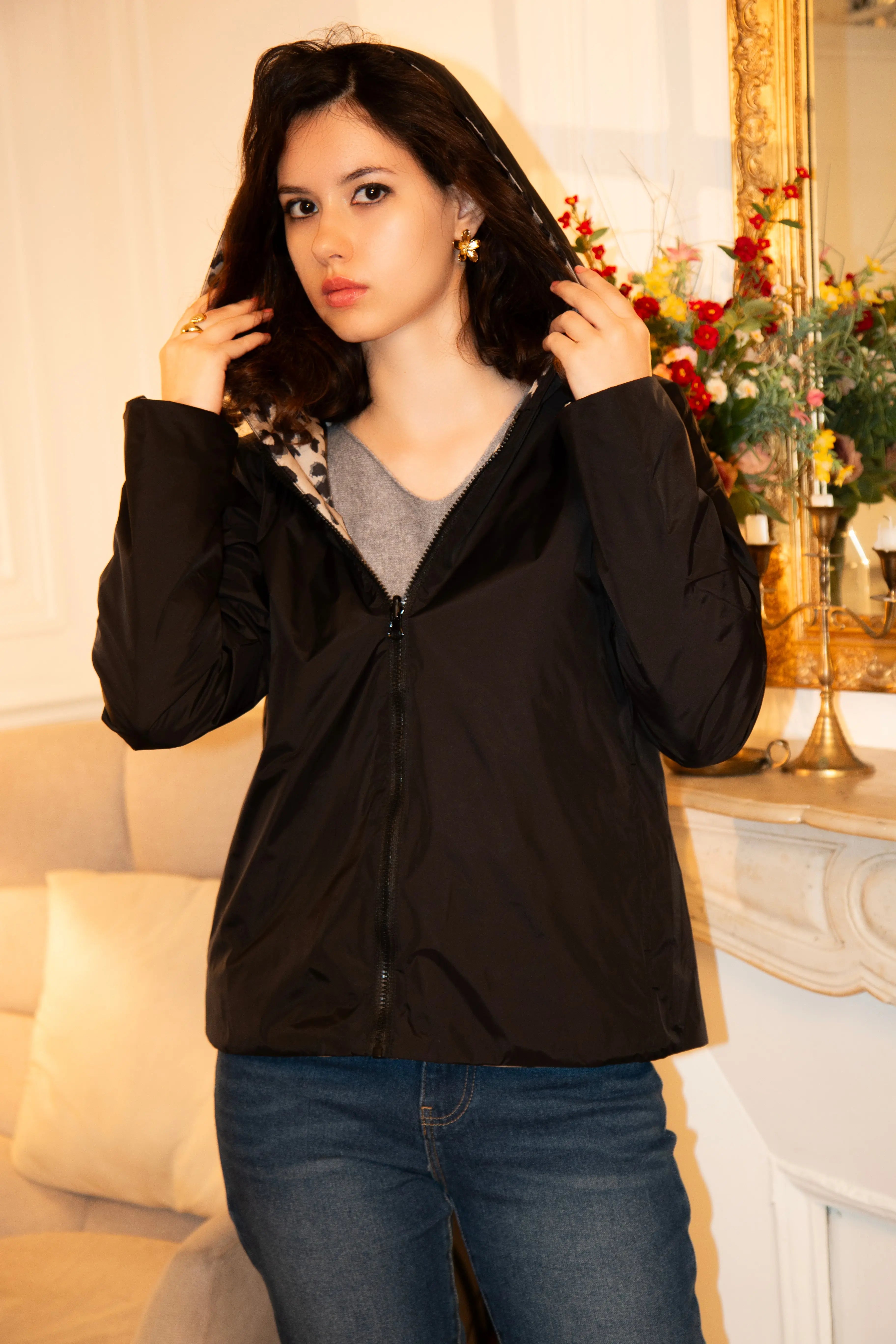 IMPERMEABLE MI SAISON COURT LEOPARD LAURA JO La Chica