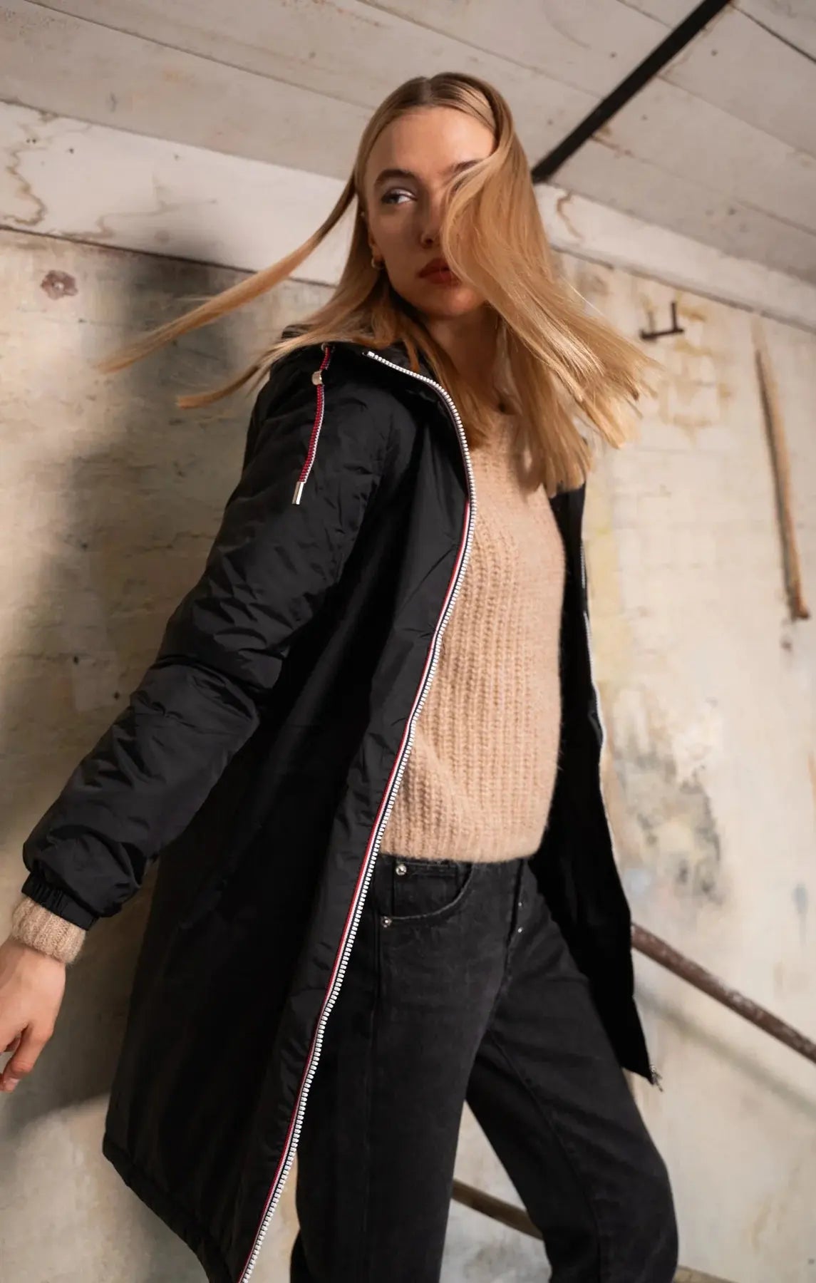 PARKA LONGUE FOURRE NOIR LAURA JO La Chica