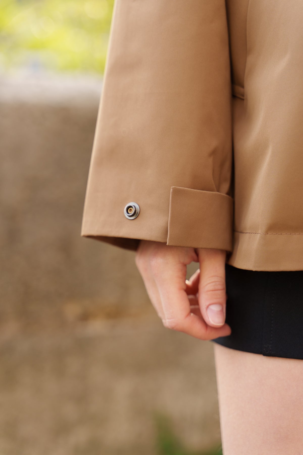 Parka imperméable courte 3 en 1 camel pour femme – vue 7
