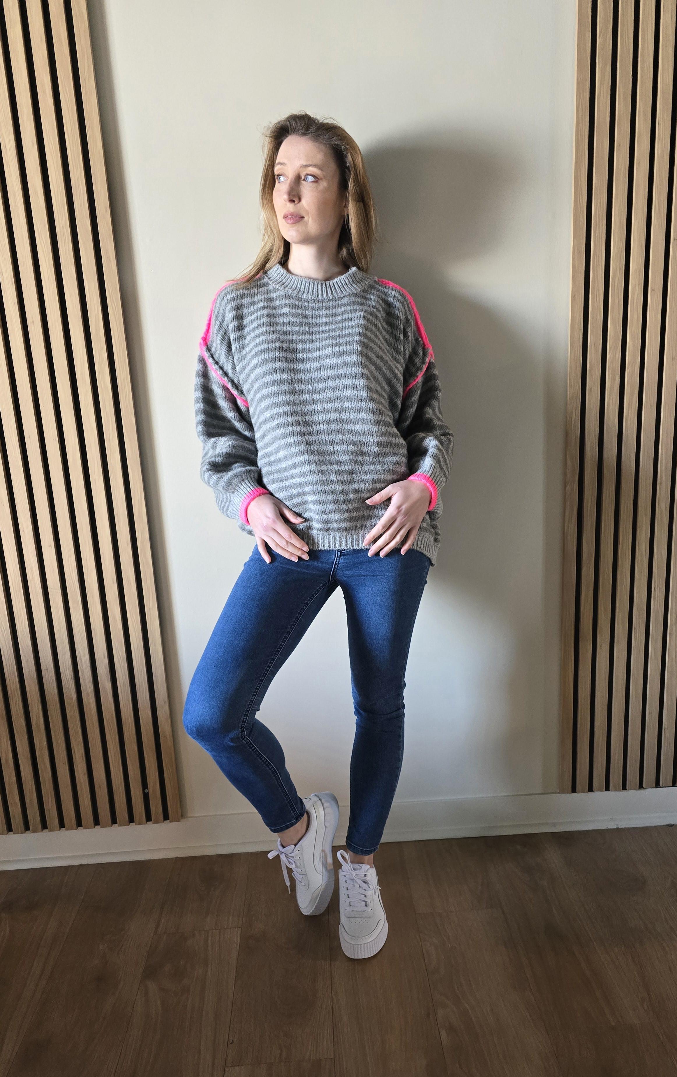 Pull gris femme – La Chica