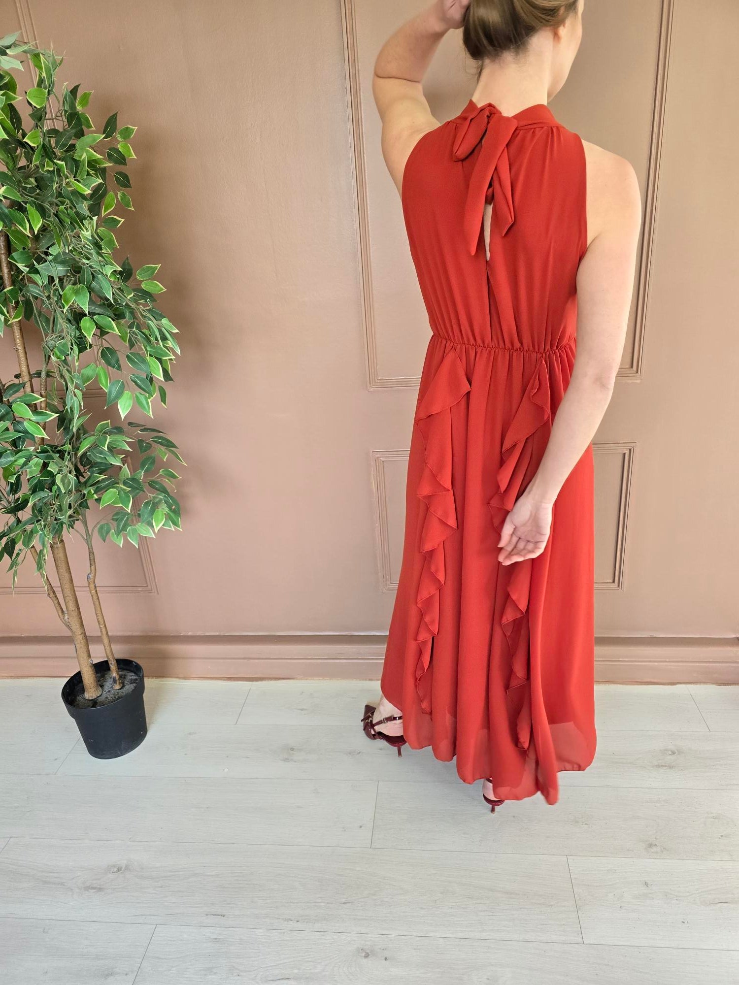 Robe longue multicolore détail – La Chica