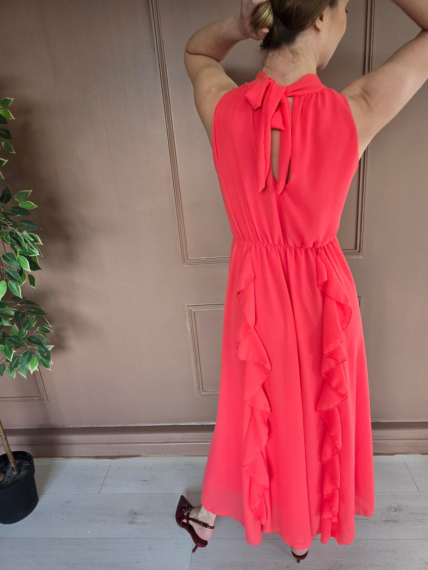 Robe longue multicolore détail – La Chica