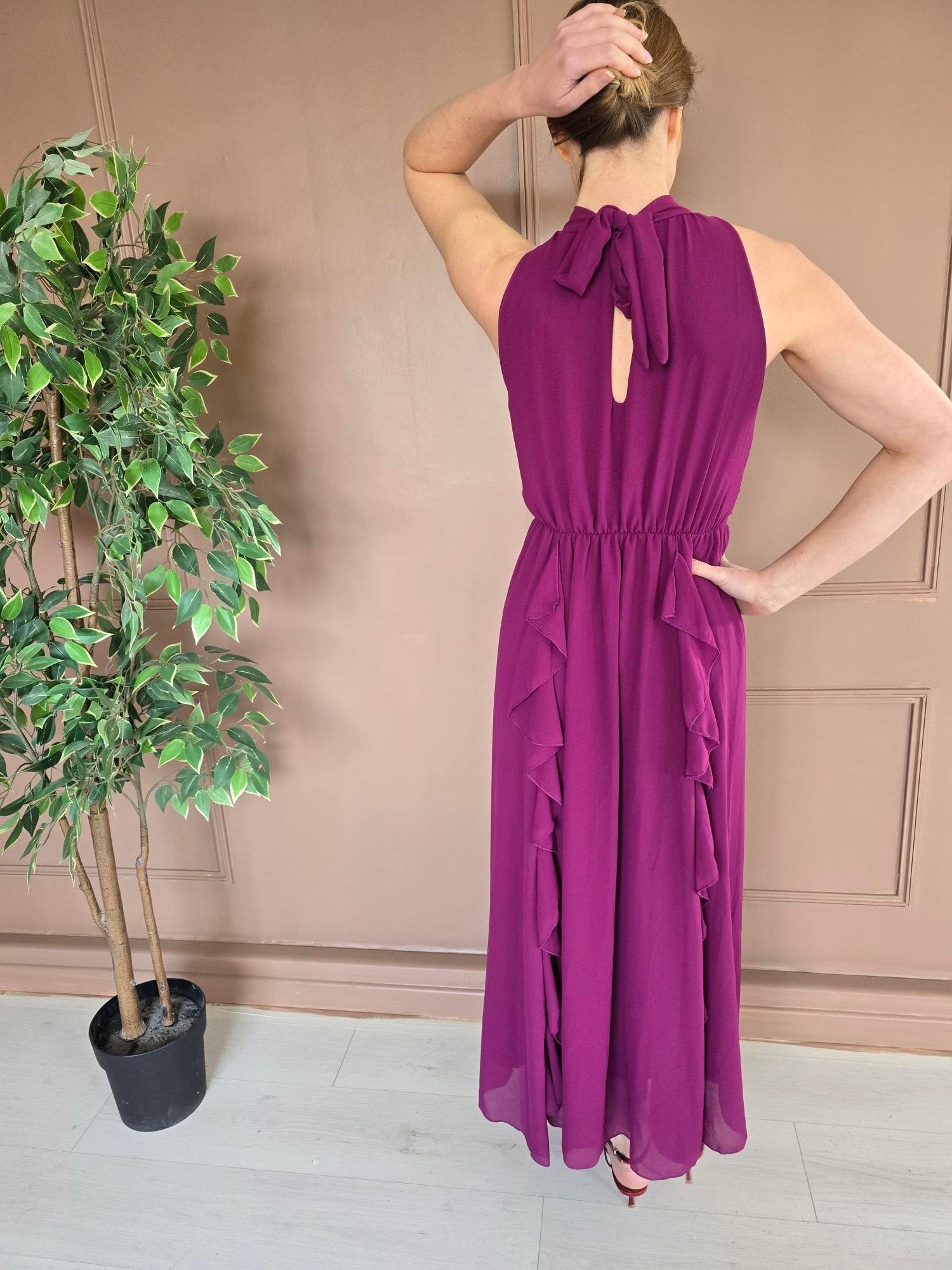 Robe longue multicolore détail – La Chica