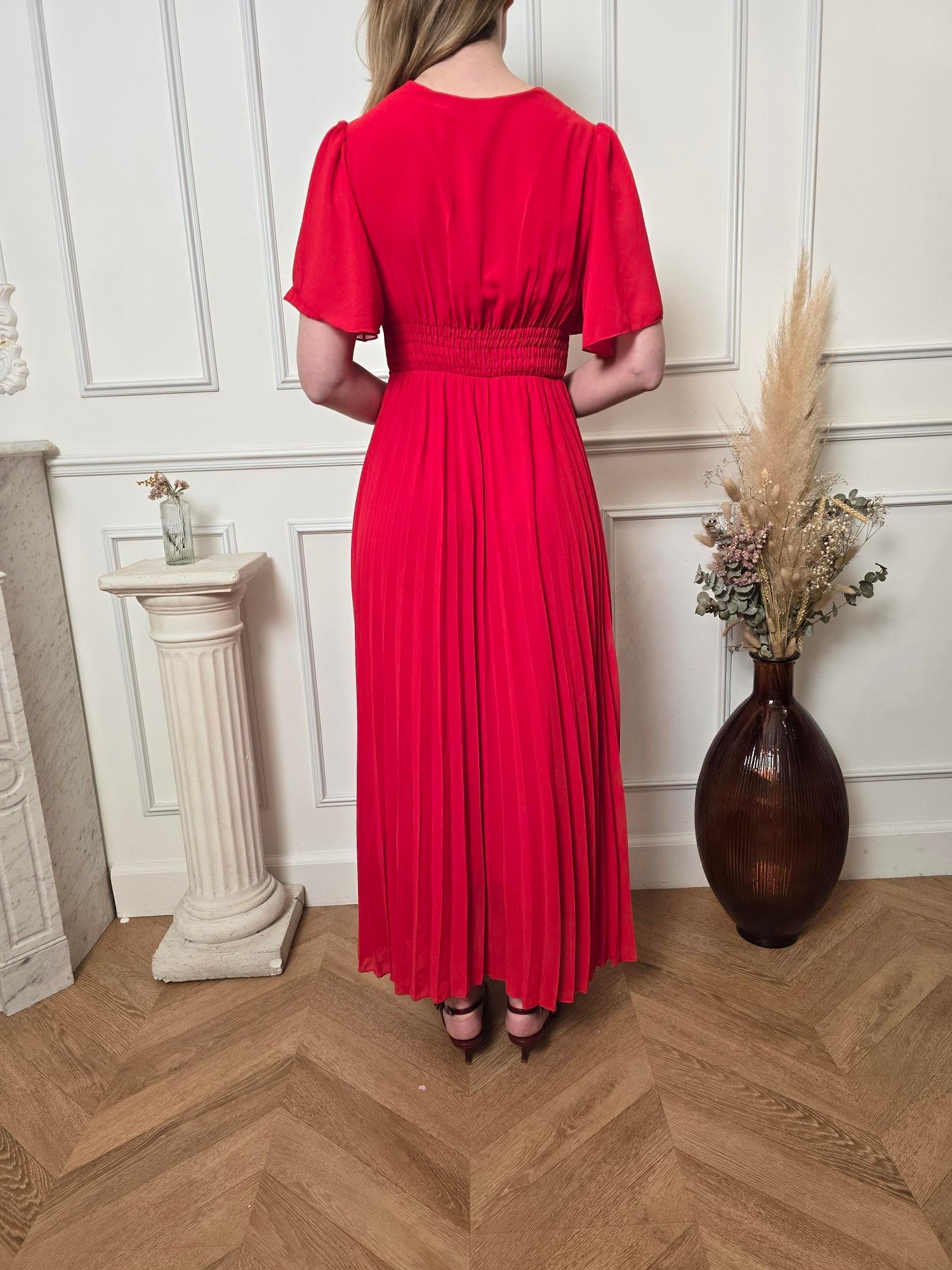 Robe longue rouge détail – La Chica