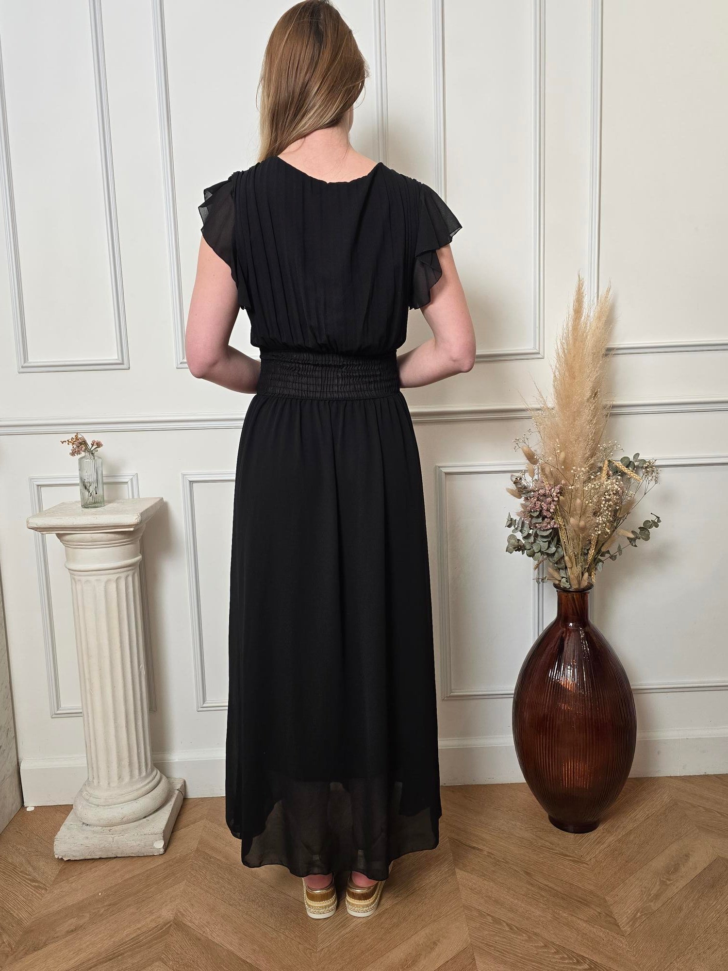Robe longue noire détail – La Chica