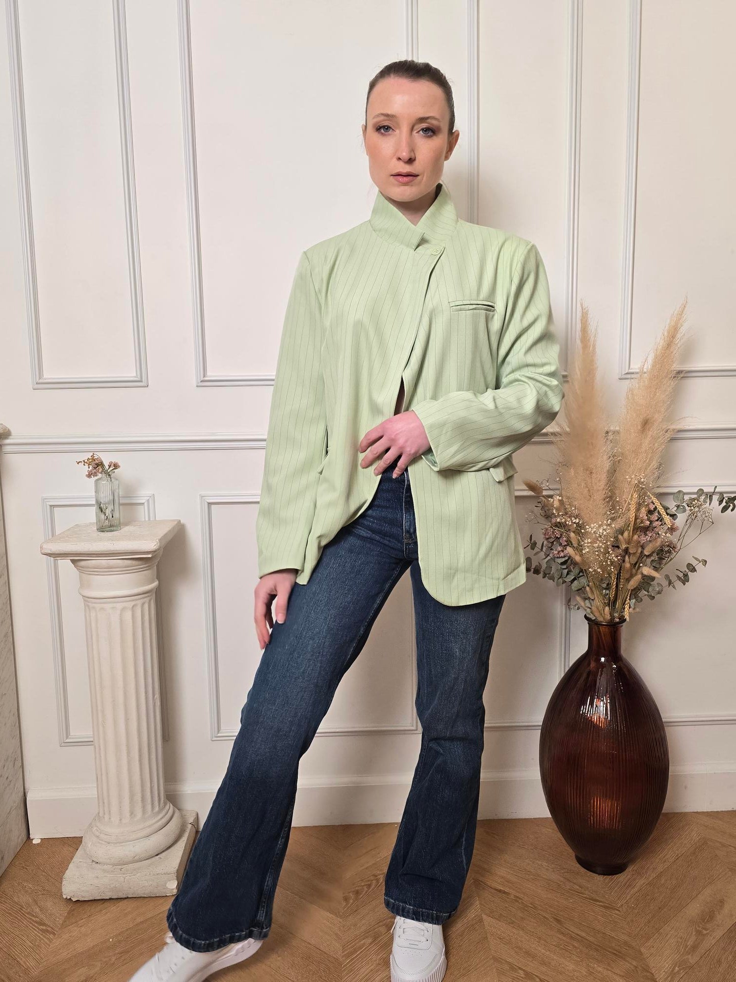 Blazer vert détail – La Chica