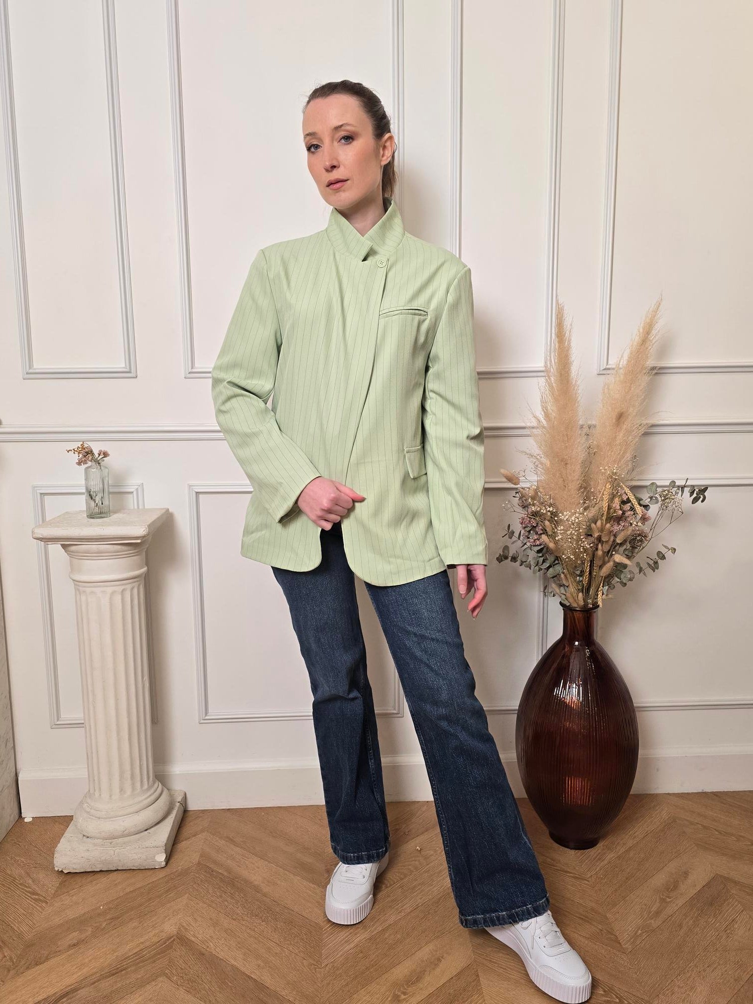 Blazer vert détail – La Chica