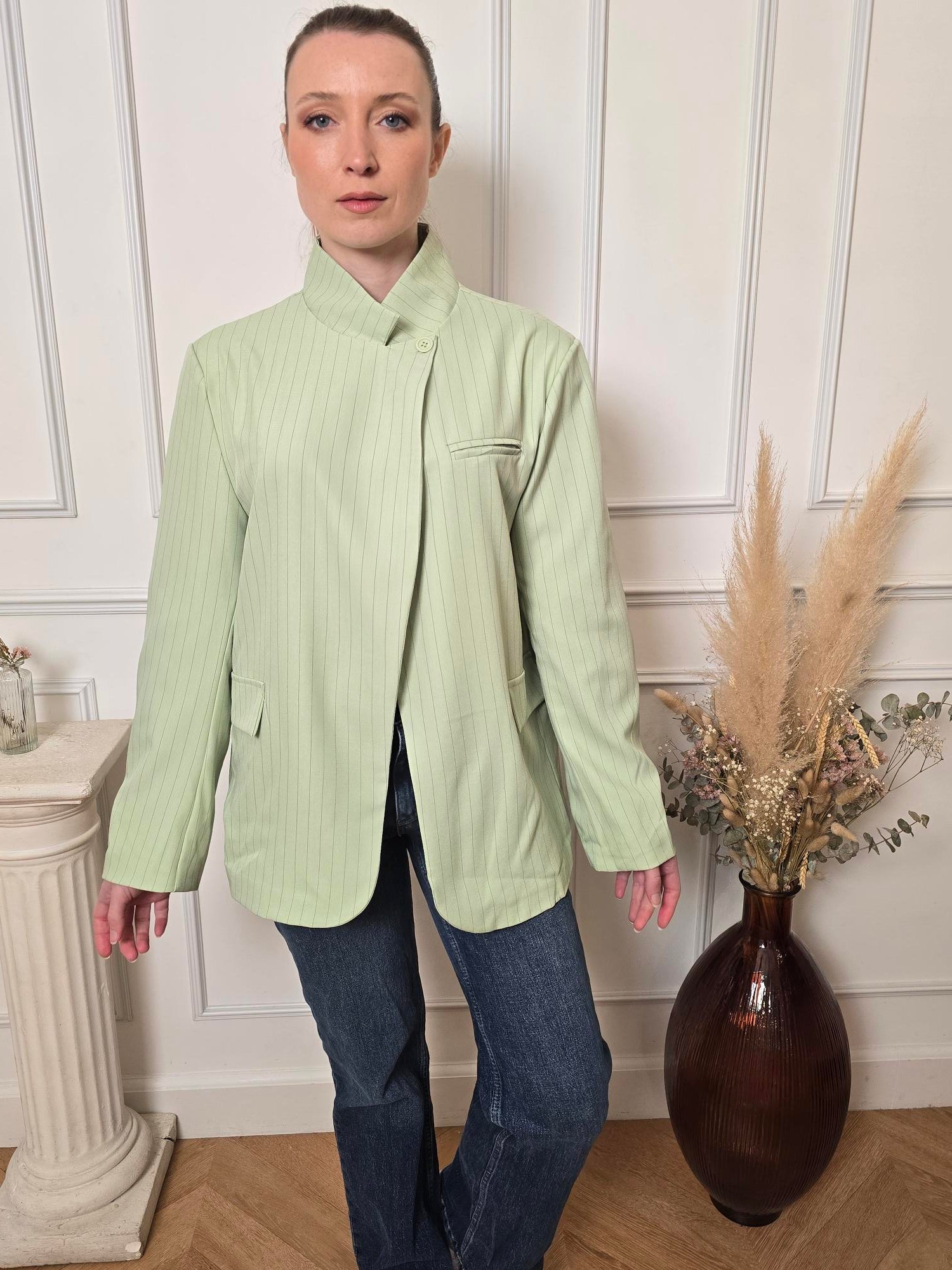 Blazer vert détail – La Chica
