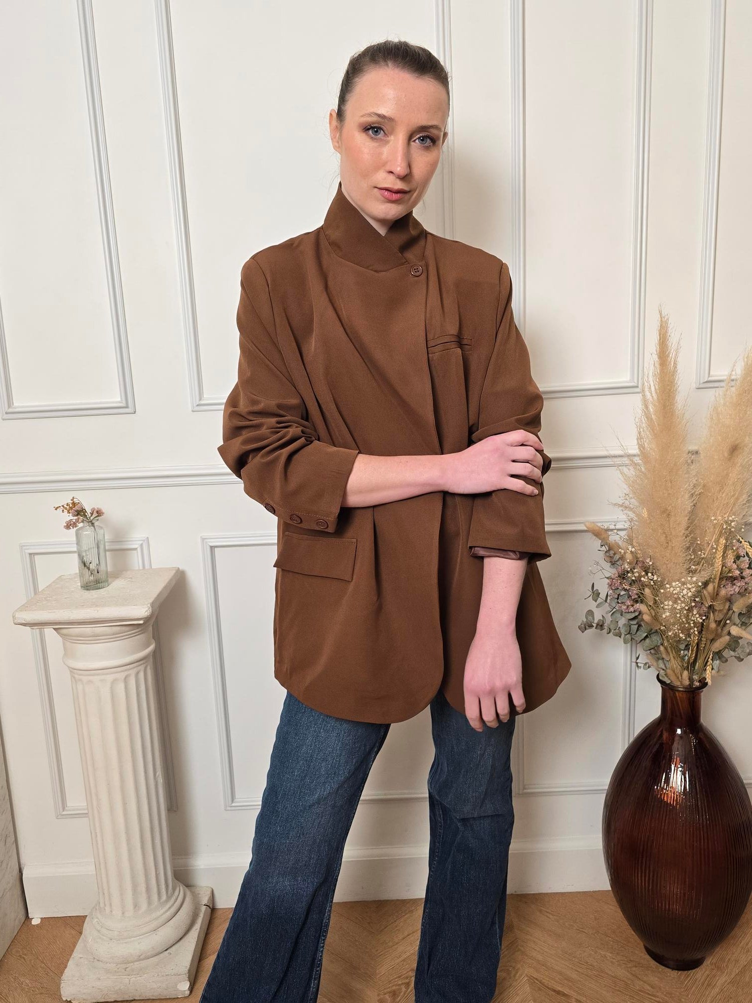 Blazer camel détail – La Chica