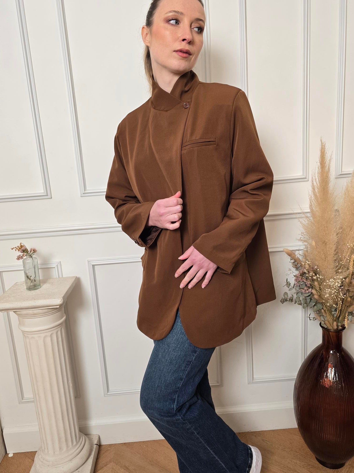 Blazer camel détail – La Chica