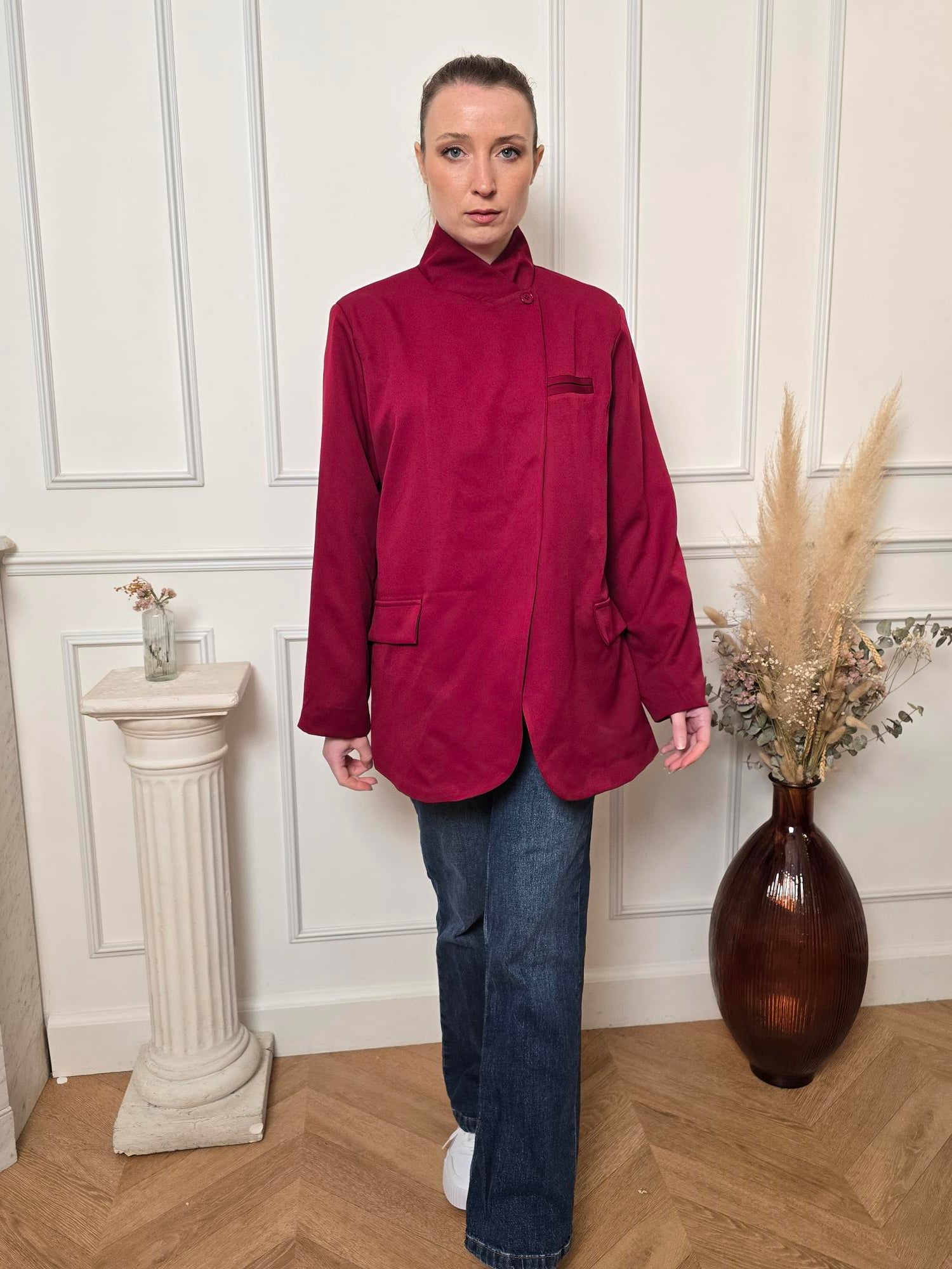 Blazer bordeaux détail – La Chica
