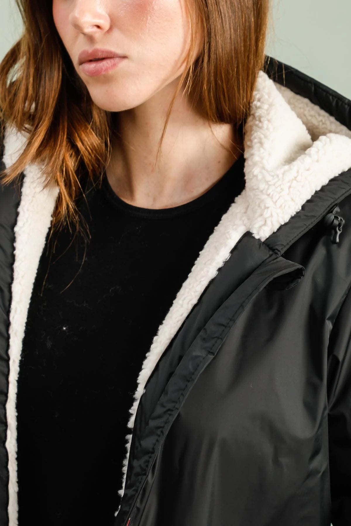 IMPERMEABLE LONG FOURRE NOIR LAURA JO La Chica