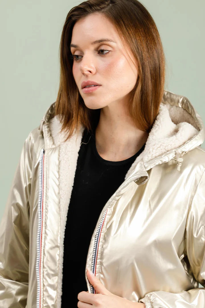 IMPERMEABLE LONG FOURRE DORE LAURA JO La Chica