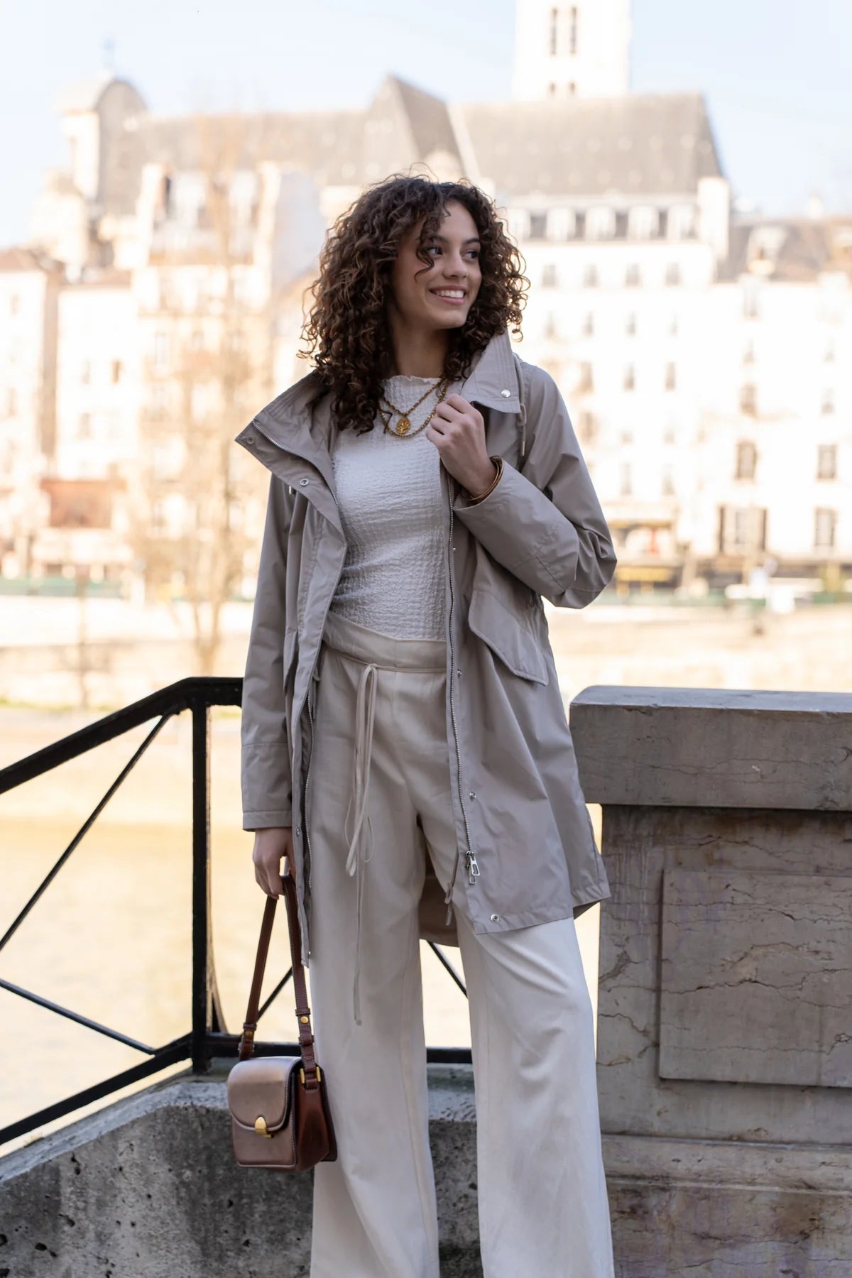 CIRE IMPERMEABLE LONG BEIGE La Chica