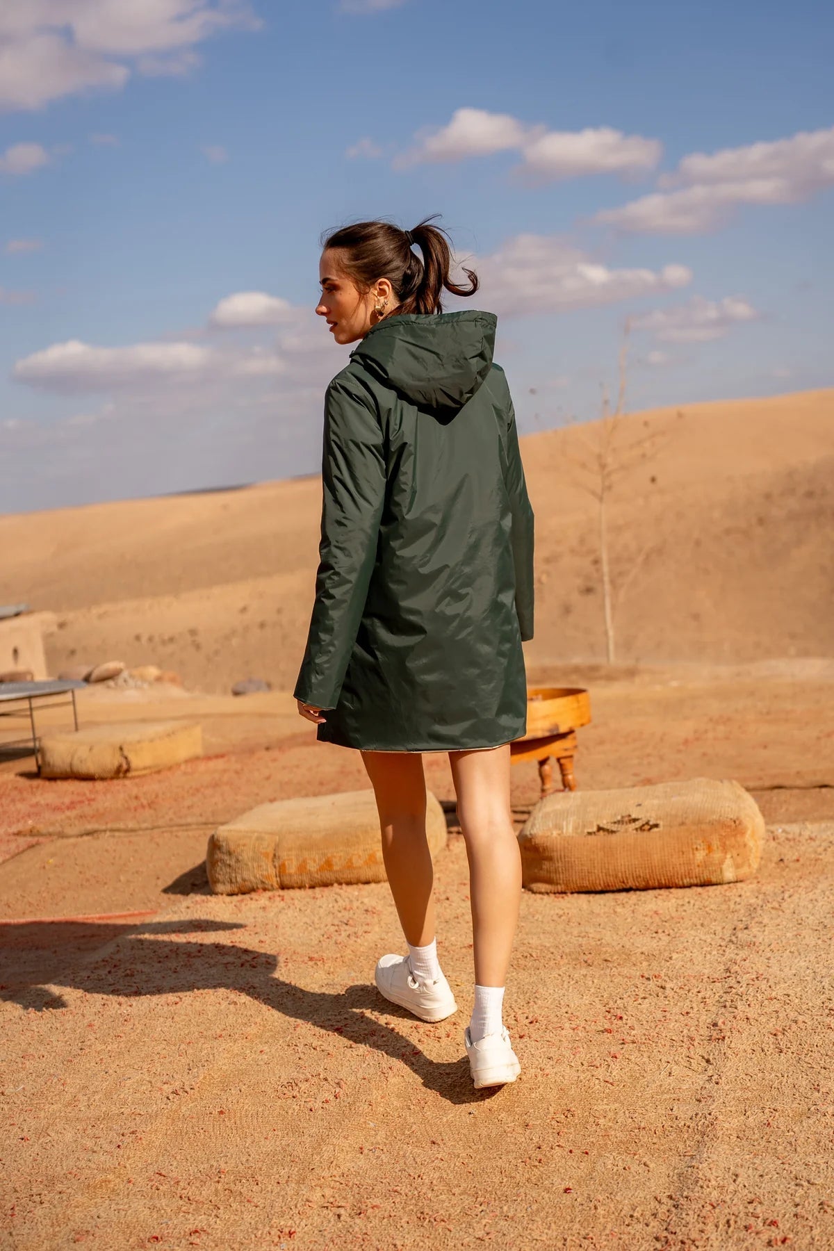 IMPERMEABLE LONG MI SAISON VERT DORE La Chica