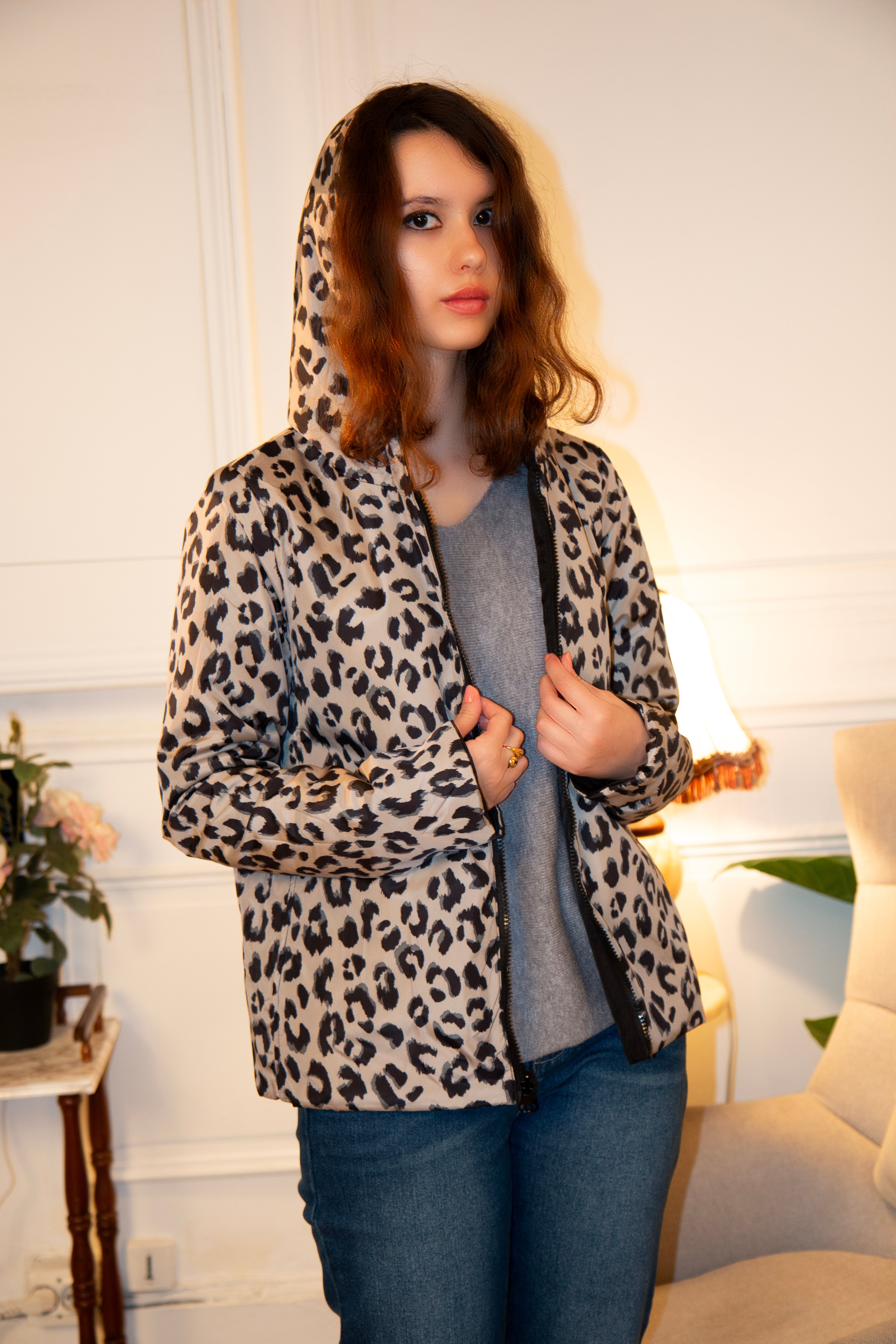 IMPERMEABLE MI SAISON COURT LEOPARD LAURA JO