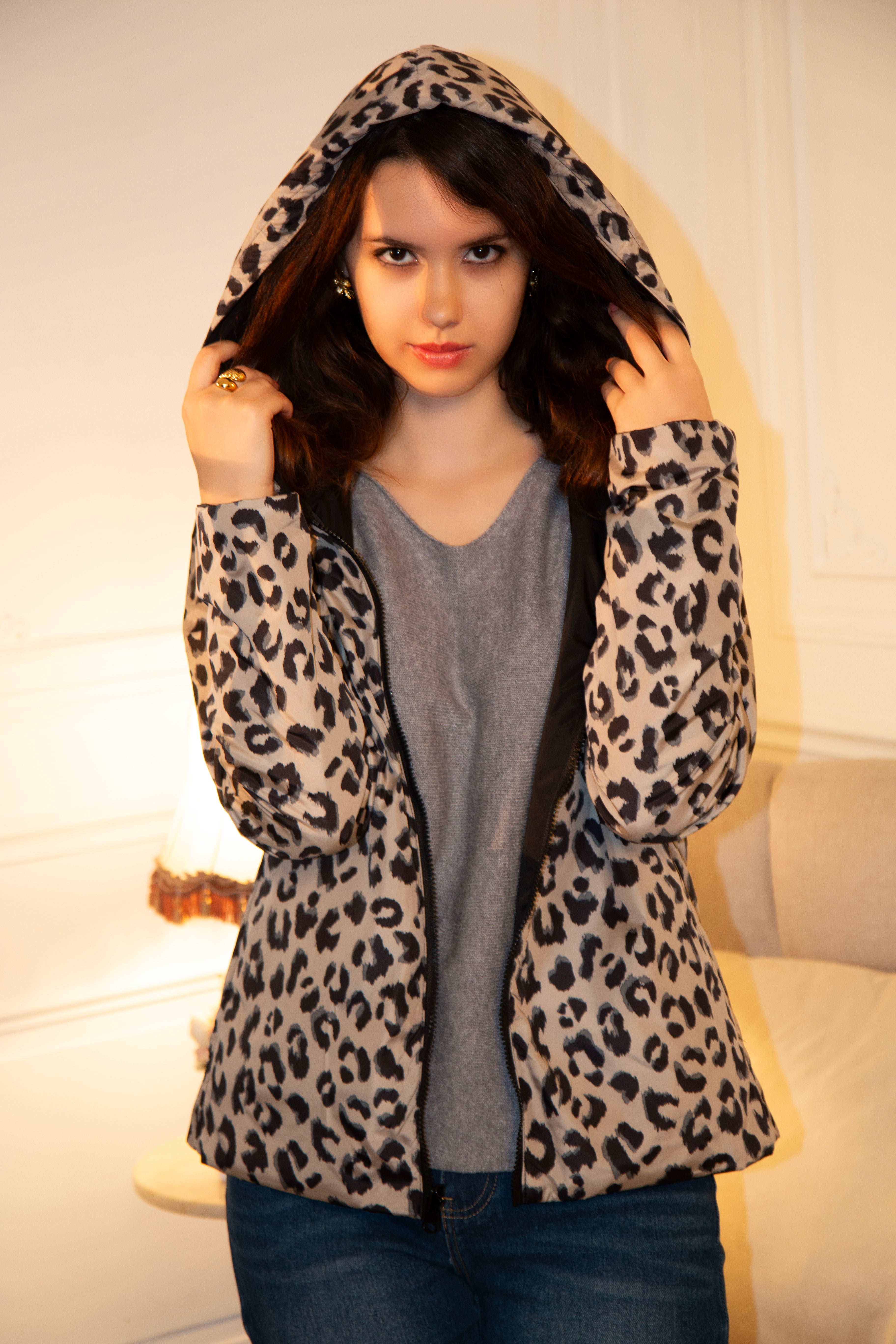 IMPERMEABLE MI SAISON COURT LEOPARD LAURA JO