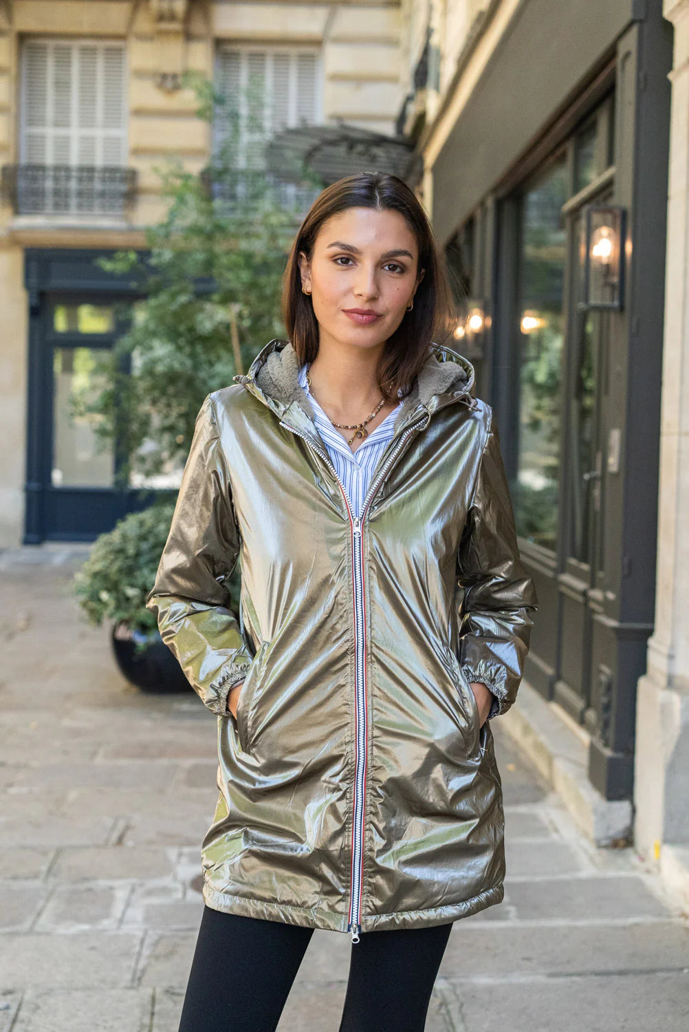 IMPERMEABLE LONG FOURRE BRONZE La Chica