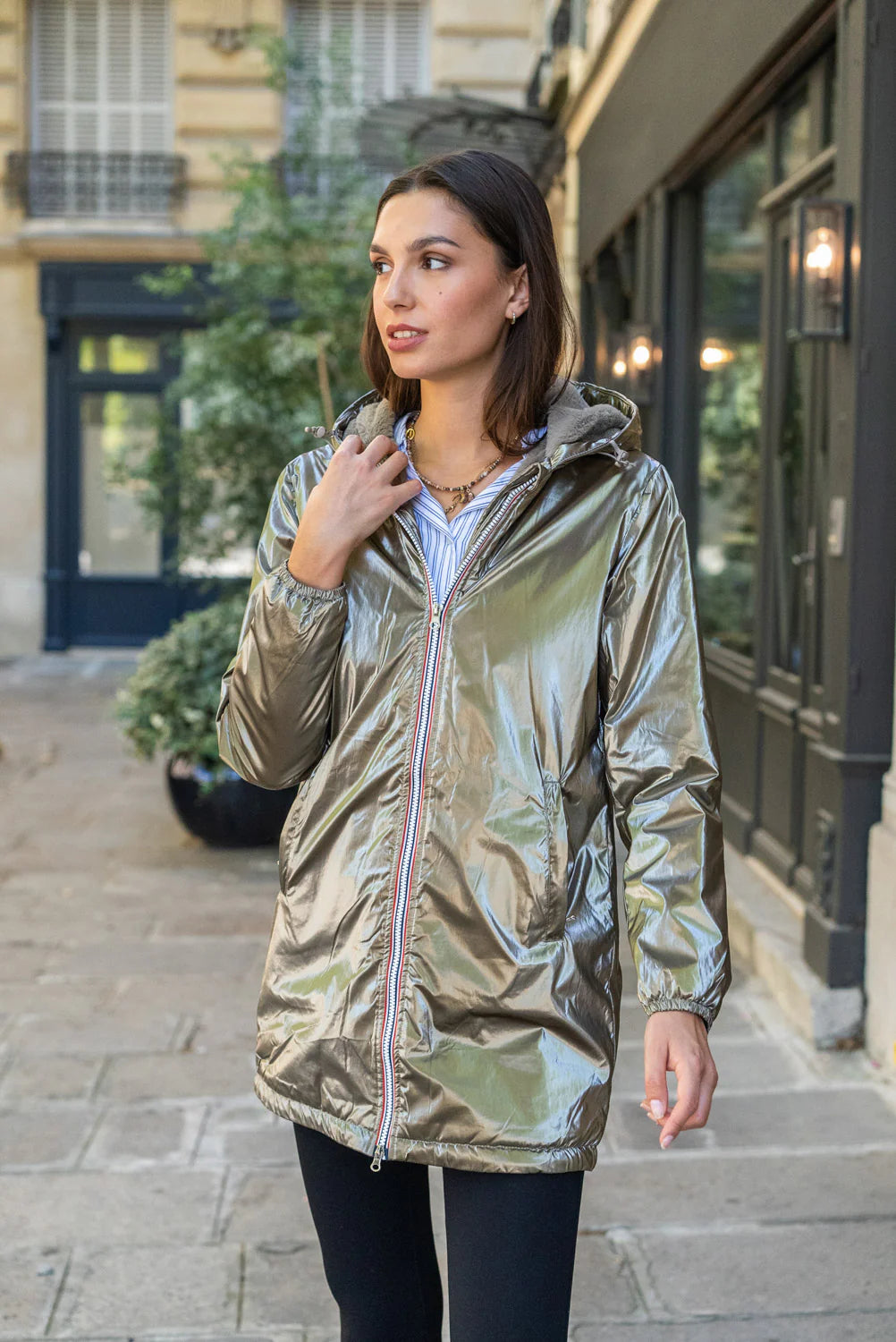 IMPERMEABLE LONG FOURRE BRONZE La Chica