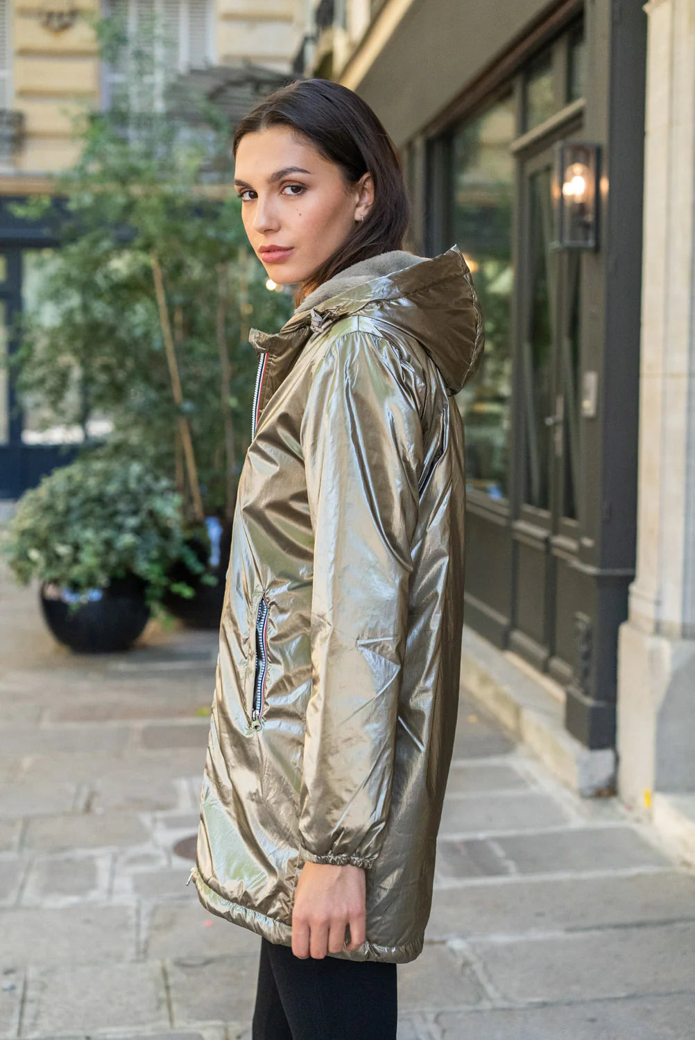 IMPERMEABLE LONG FOURRE BRONZE La Chica