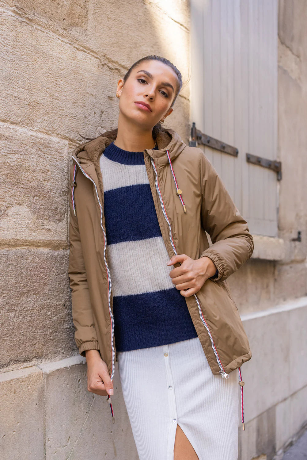 IMPERMEABLE FOURRE MI LONG CAMEL LAURA JO La Chica