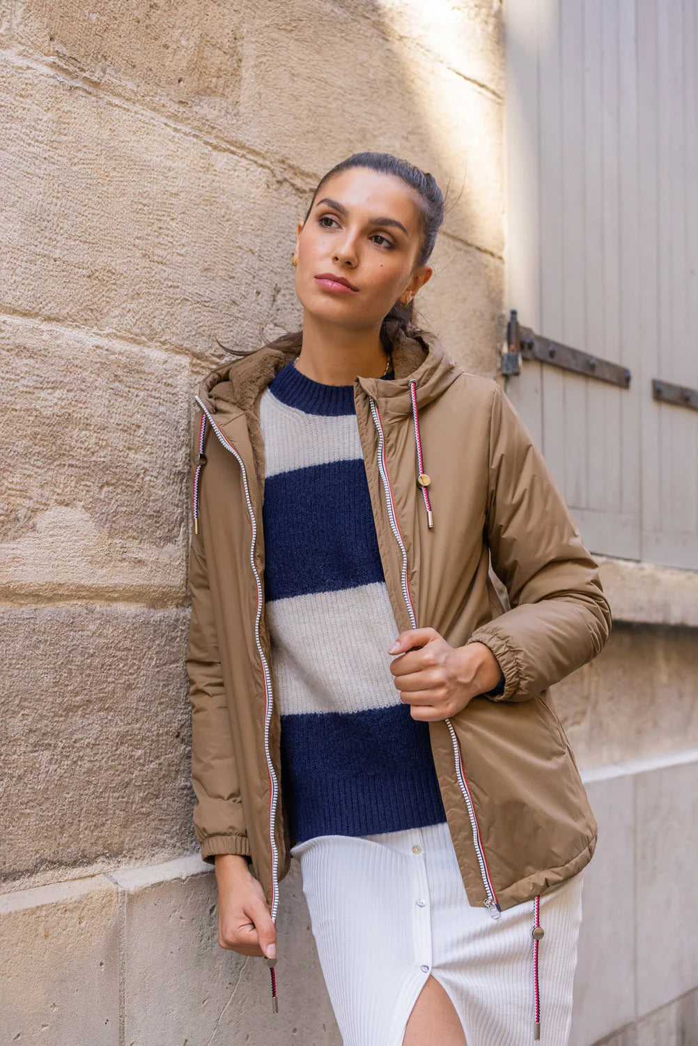 IMPERMEABLE FOURRE MI LONG CAMEL LAURA JO La Chica