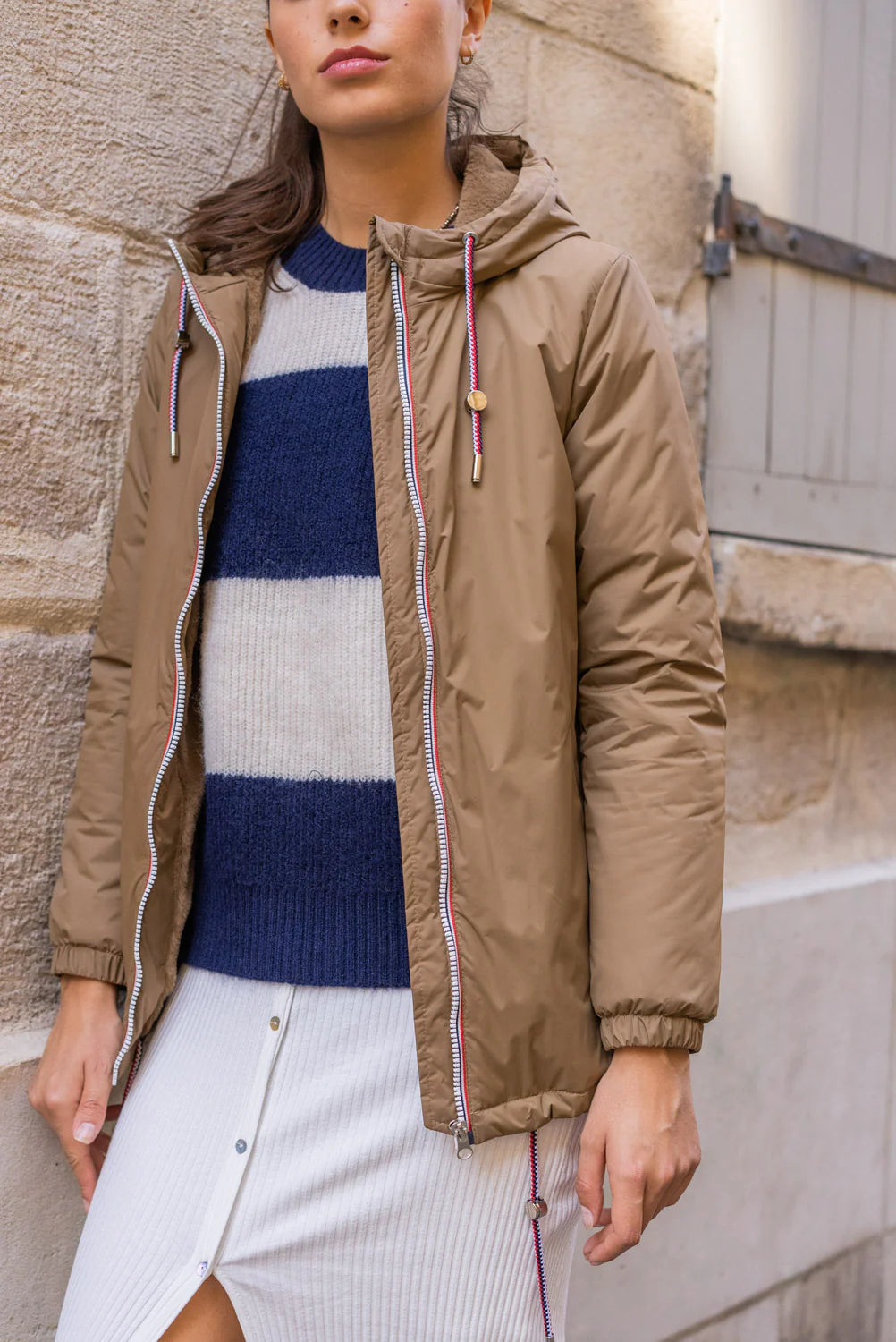 IMPERMEABLE FOURRE MI LONG CAMEL LAURA JO La Chica