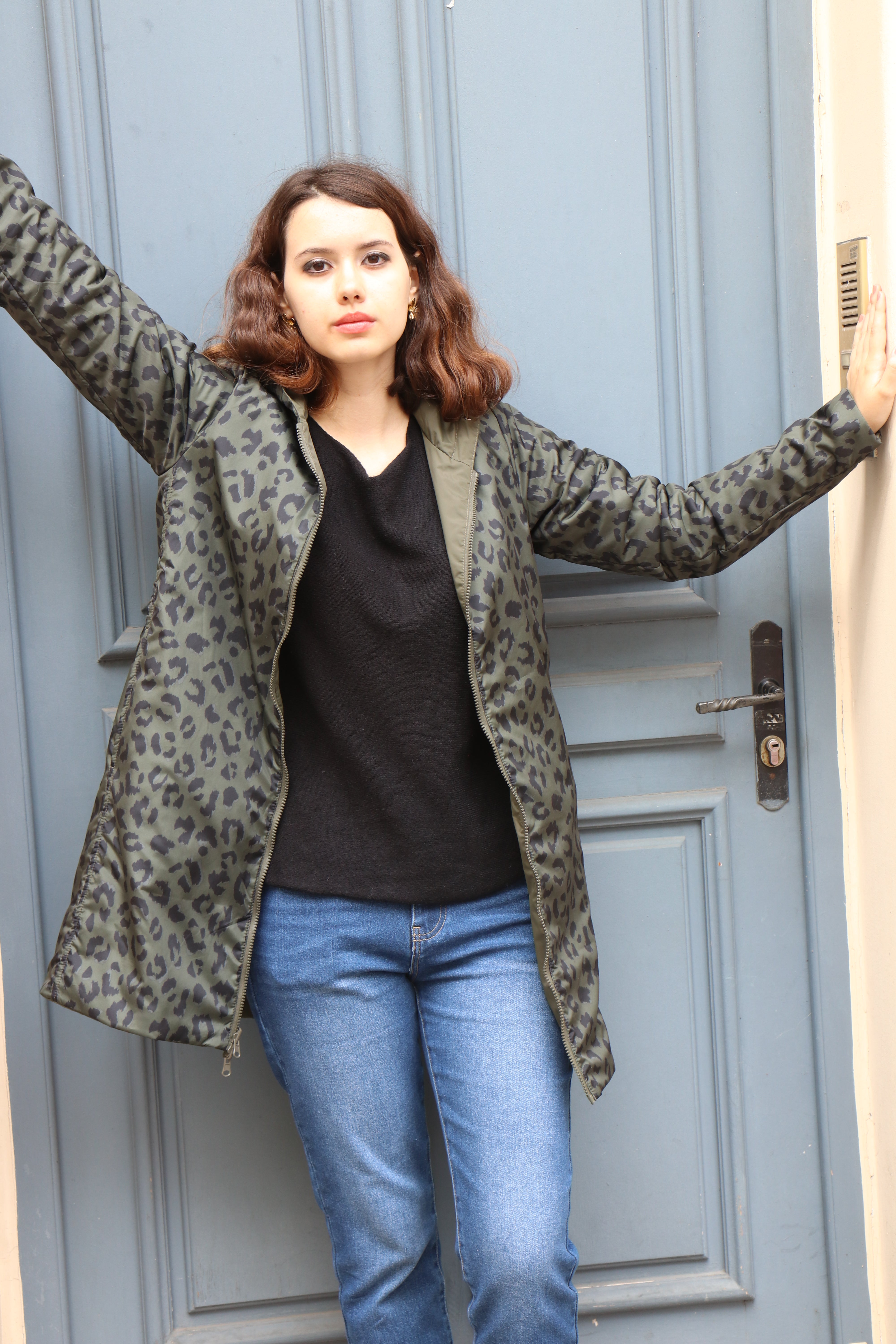 IMPERMEABLE LONG MI-SAISON LEOPARD