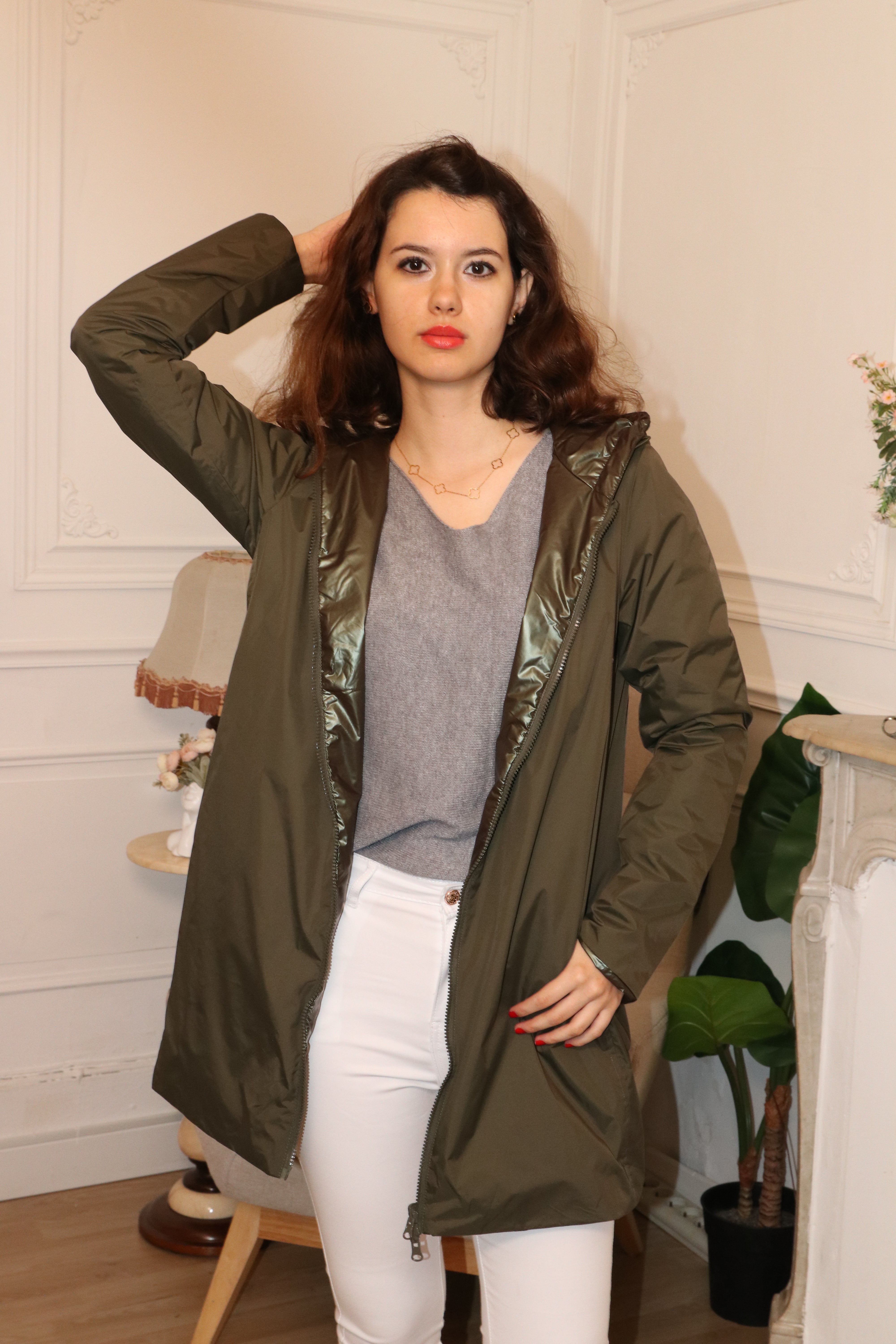 IMPERMEABLE LONG MI SAISON REVERSIBLE LAURA JO